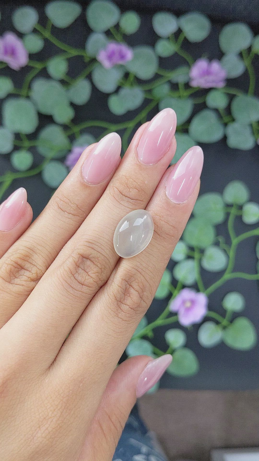 8.68 Ct. Cabochon Moonstone from Ceylon (Sri Lanka) Size Video