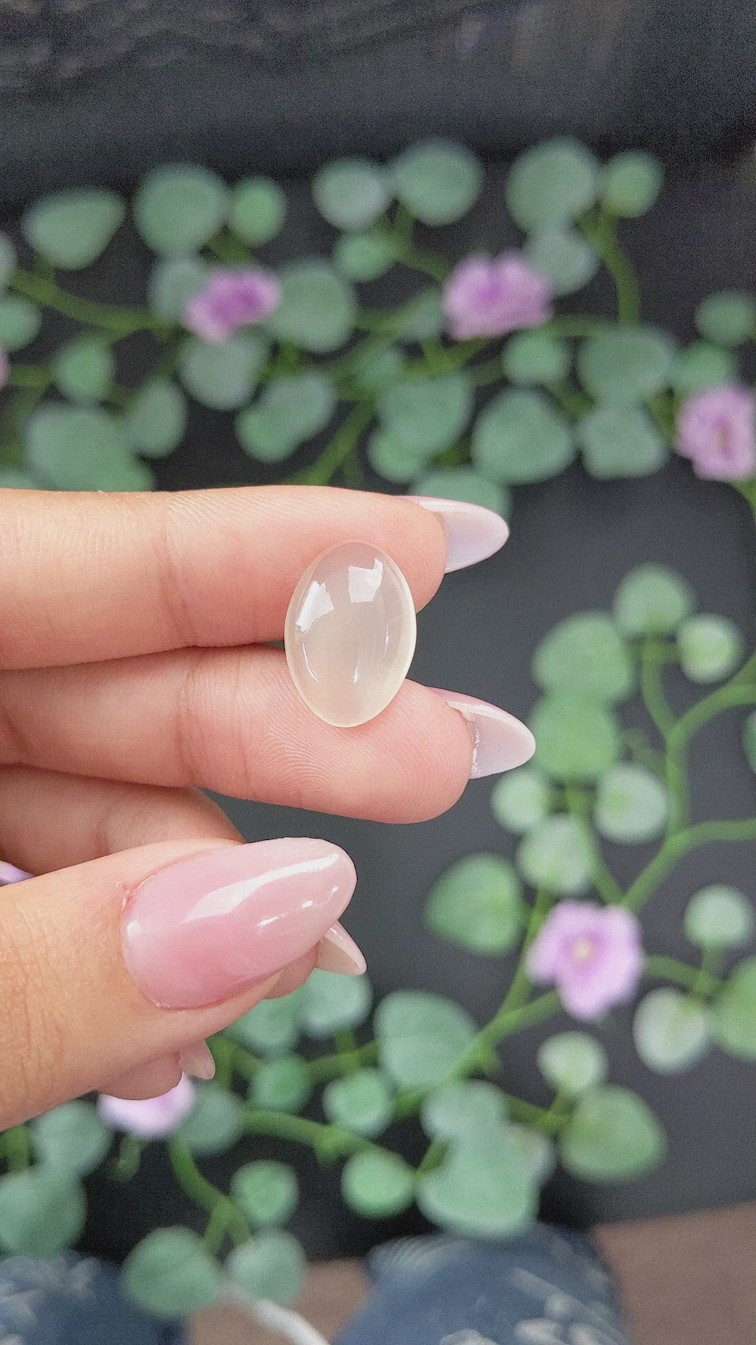 8.68 Ct. Cabochon Moonstone from Ceylon (Sri Lanka) Size Video