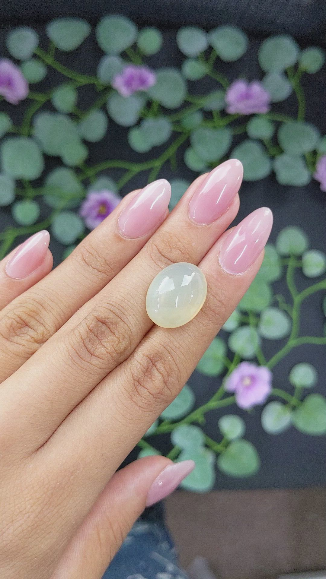 15.81 Ct. Cabochon Moonstone from Ceylon (Sri Lanka) Size Video