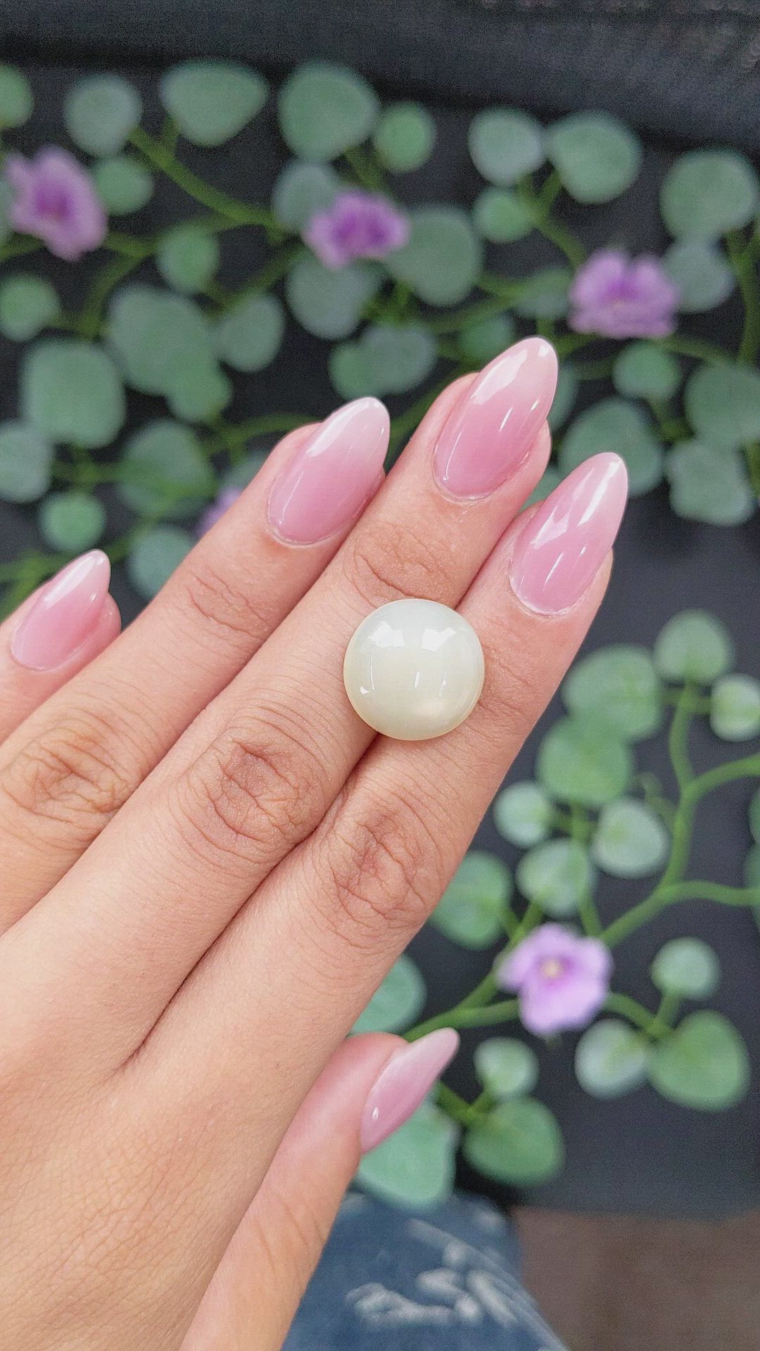 12.43 Ct. Cabochon Moonstone from Ceylon (Sri Lanka) Size Video