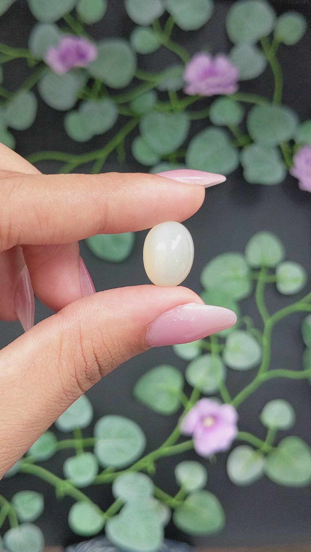 11.95 Ct. Cabochon Moonstone from Ceylon (Sri Lanka) Size Video