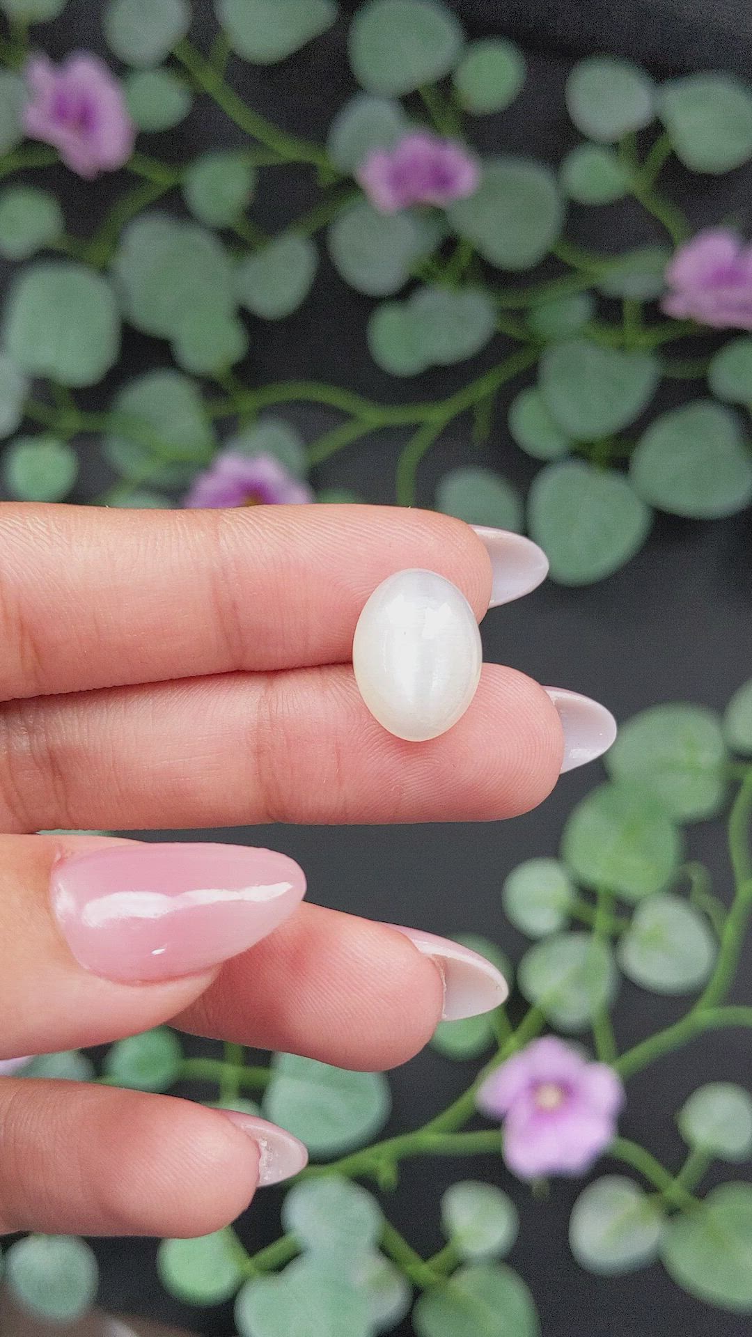 10.62 Ct. Cabochon Moonstone from Ceylon (Sri Lanka) Size Video