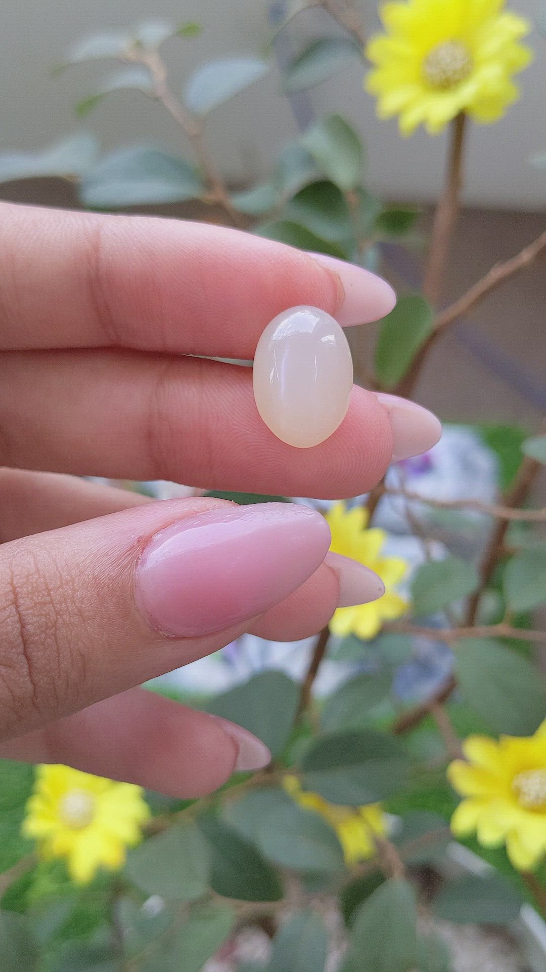 8.82 Ct. Cabochon Moonstone from Ceylon (Sri Lanka) Size Video