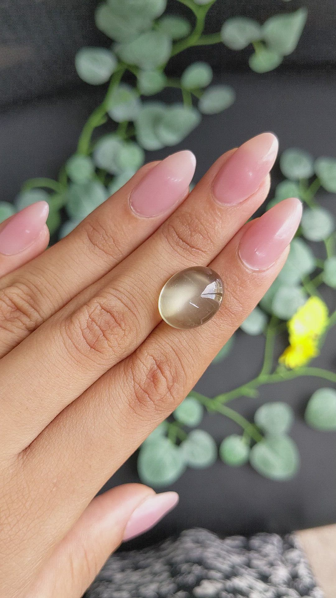 11.68 Ct. Cabochon Moonstone from Ceylon (Sri Lanka) Size Video