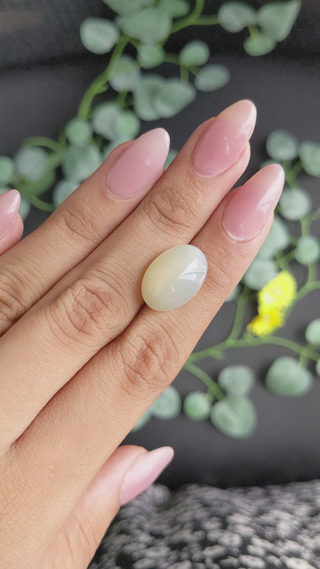 12.24 Ct. Cabochon Moonstone from Ceylon (Sri Lanka) Size Video