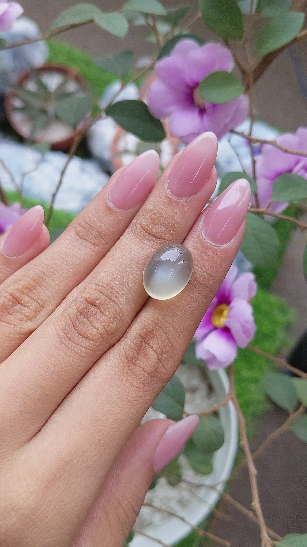 13.29 Ct. Cabochon Moonstone from Ceylon (Sri Lanka) Size Video