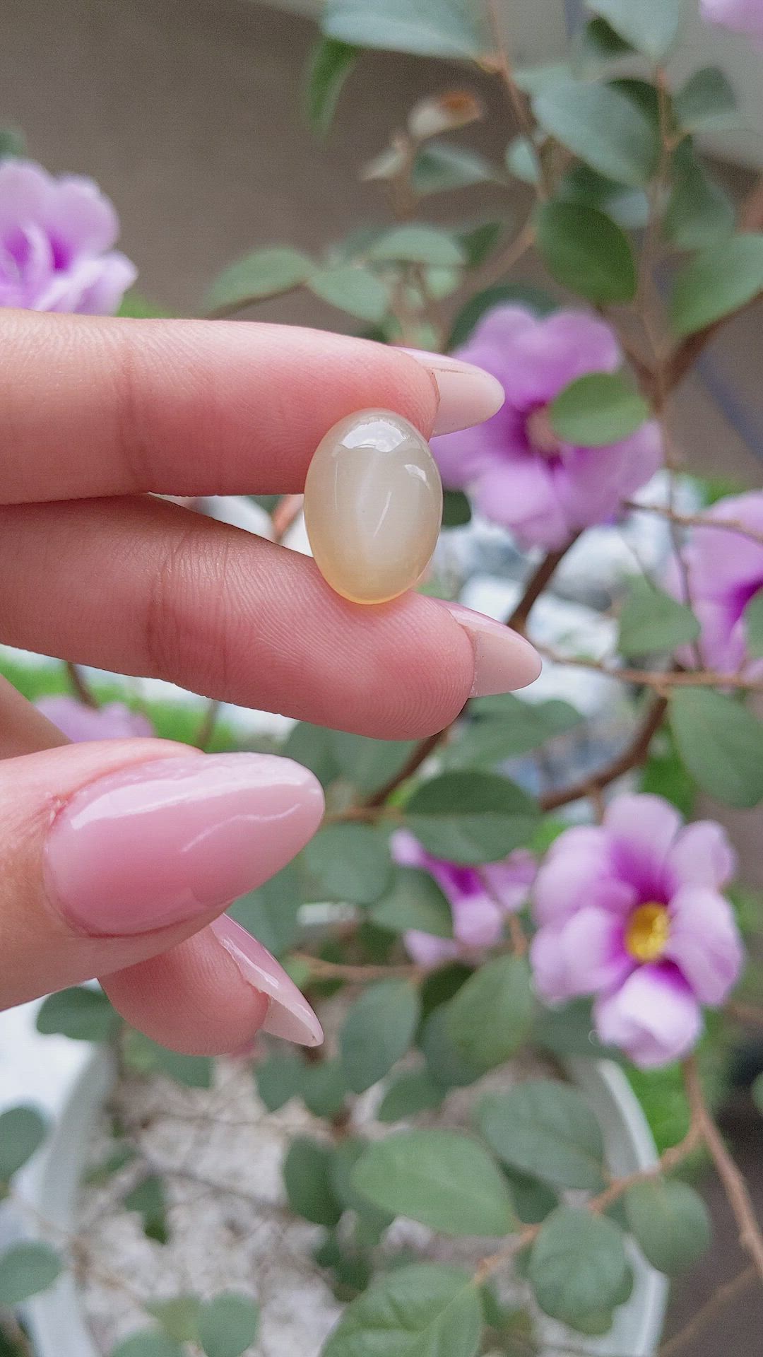 9.63 Ct. Cabochon Moonstone from Ceylon (Sri Lanka) Size Video