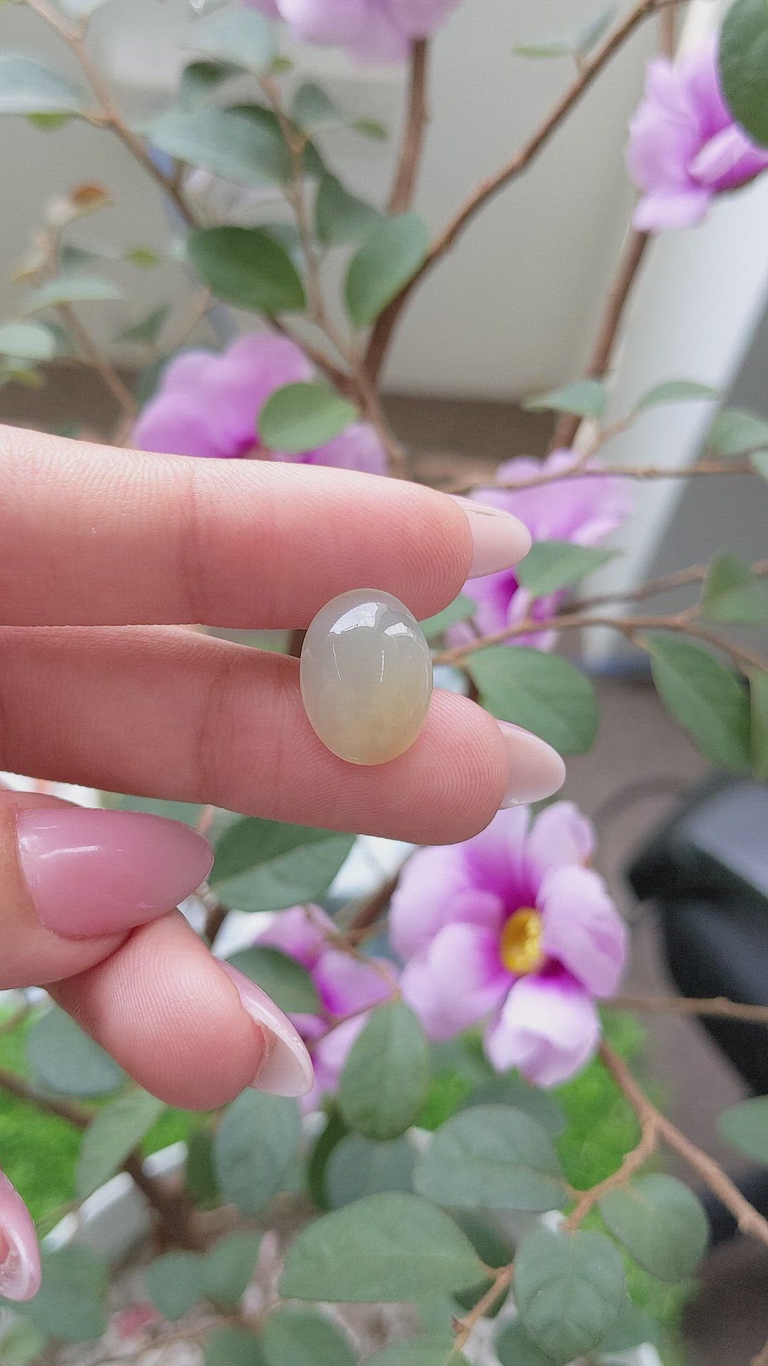 8.39 Ct. Cabochon Moonstone from Ceylon (Sri Lanka) Size Video