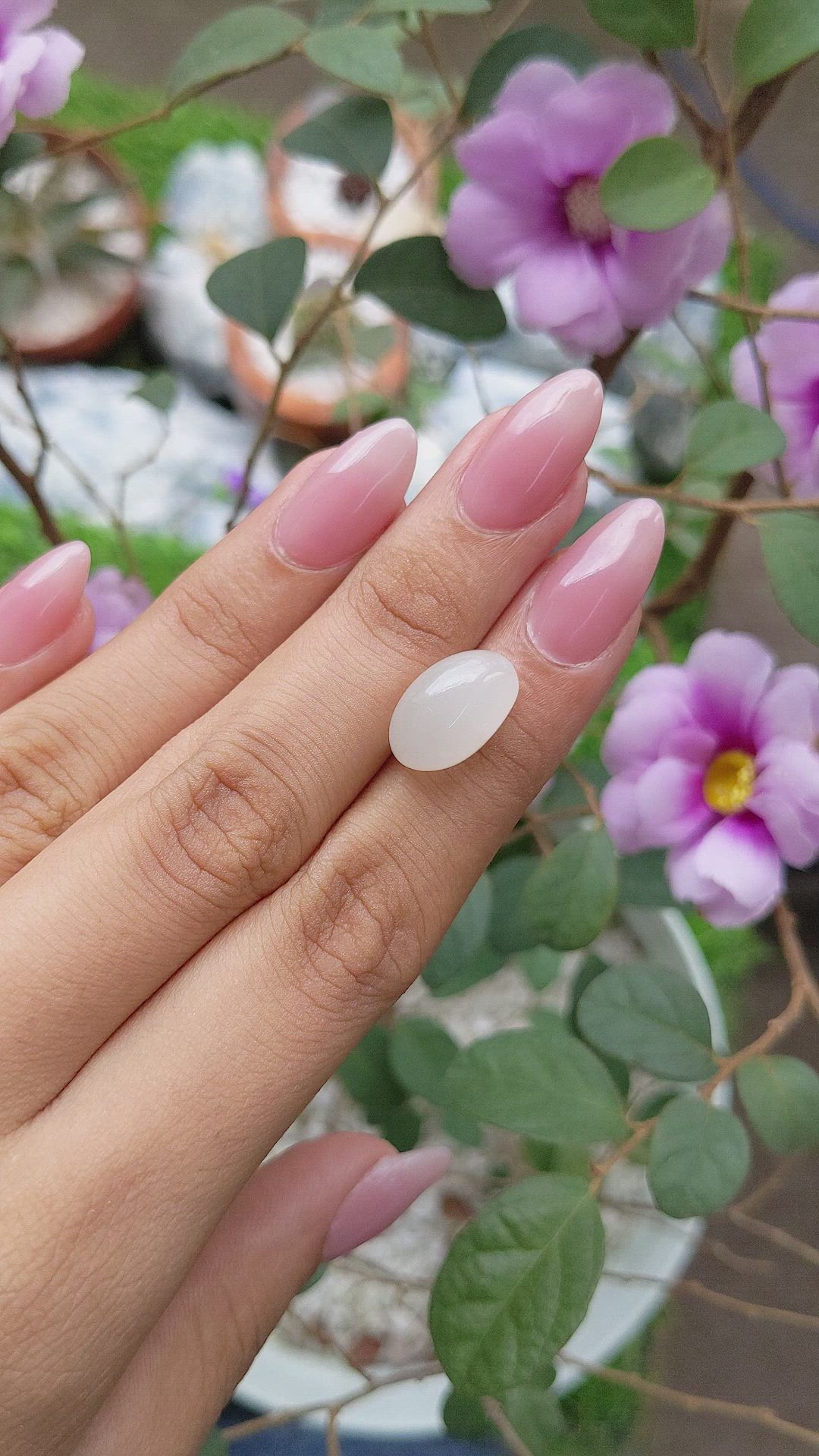 8.92 Ct. Cabochon Moonstone from Ceylon (Sri Lanka) Size Video