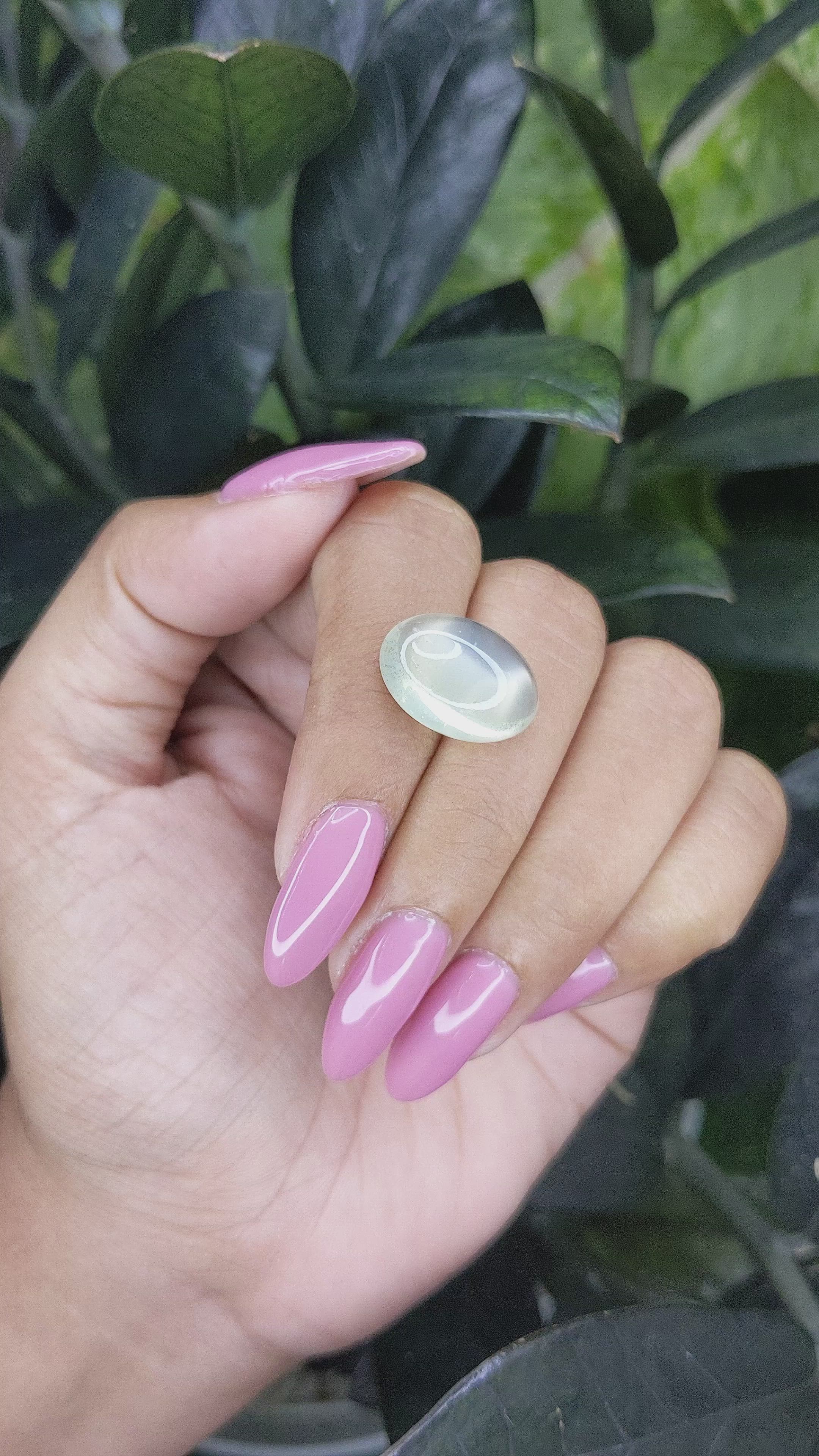 11.93 Ct. Cabochon Moonstone from Ceylon (Sri Lanka) Size Video