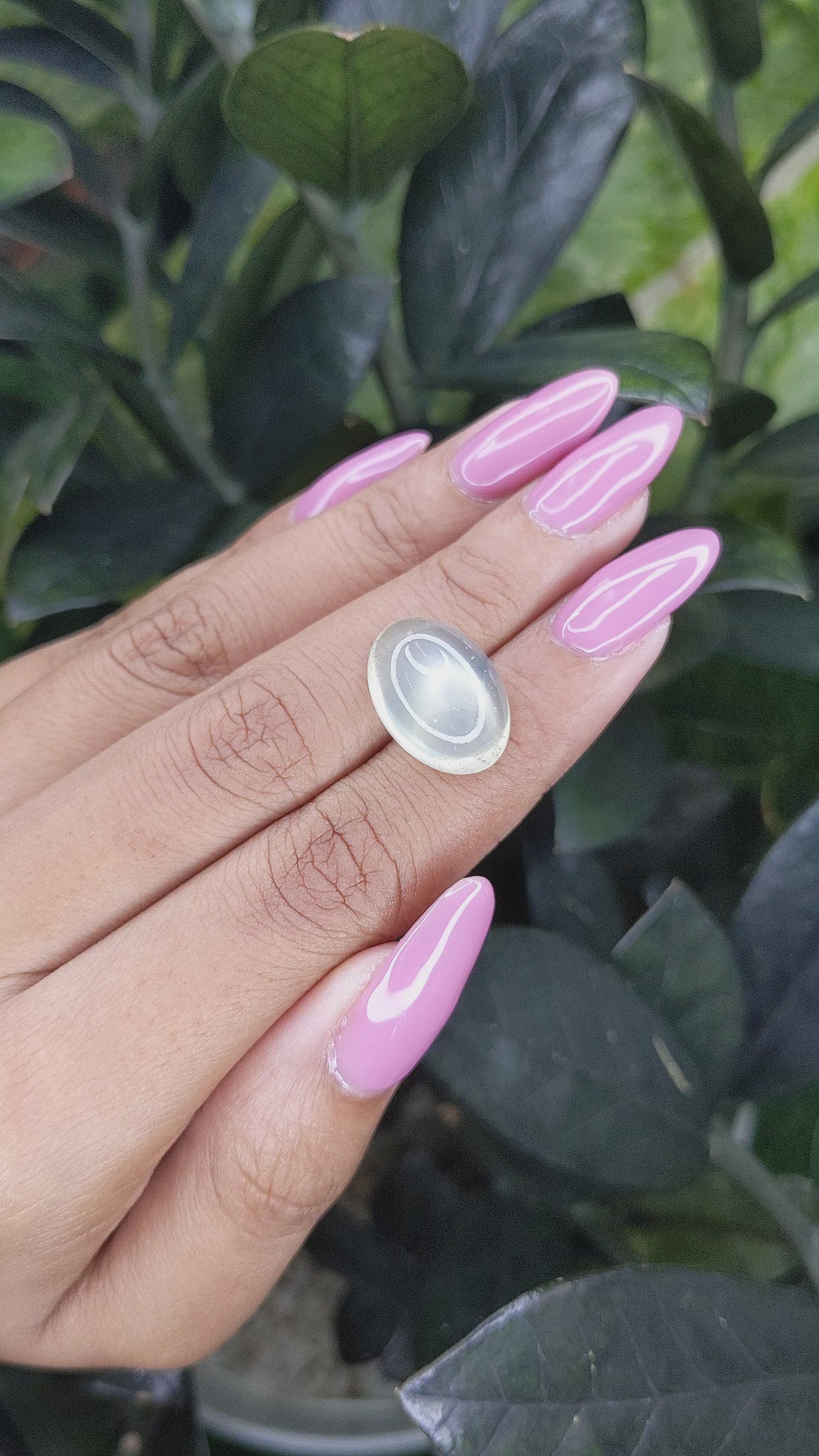 11.93 Ct. Cabochon Moonstone from Ceylon (Sri Lanka) Size Video