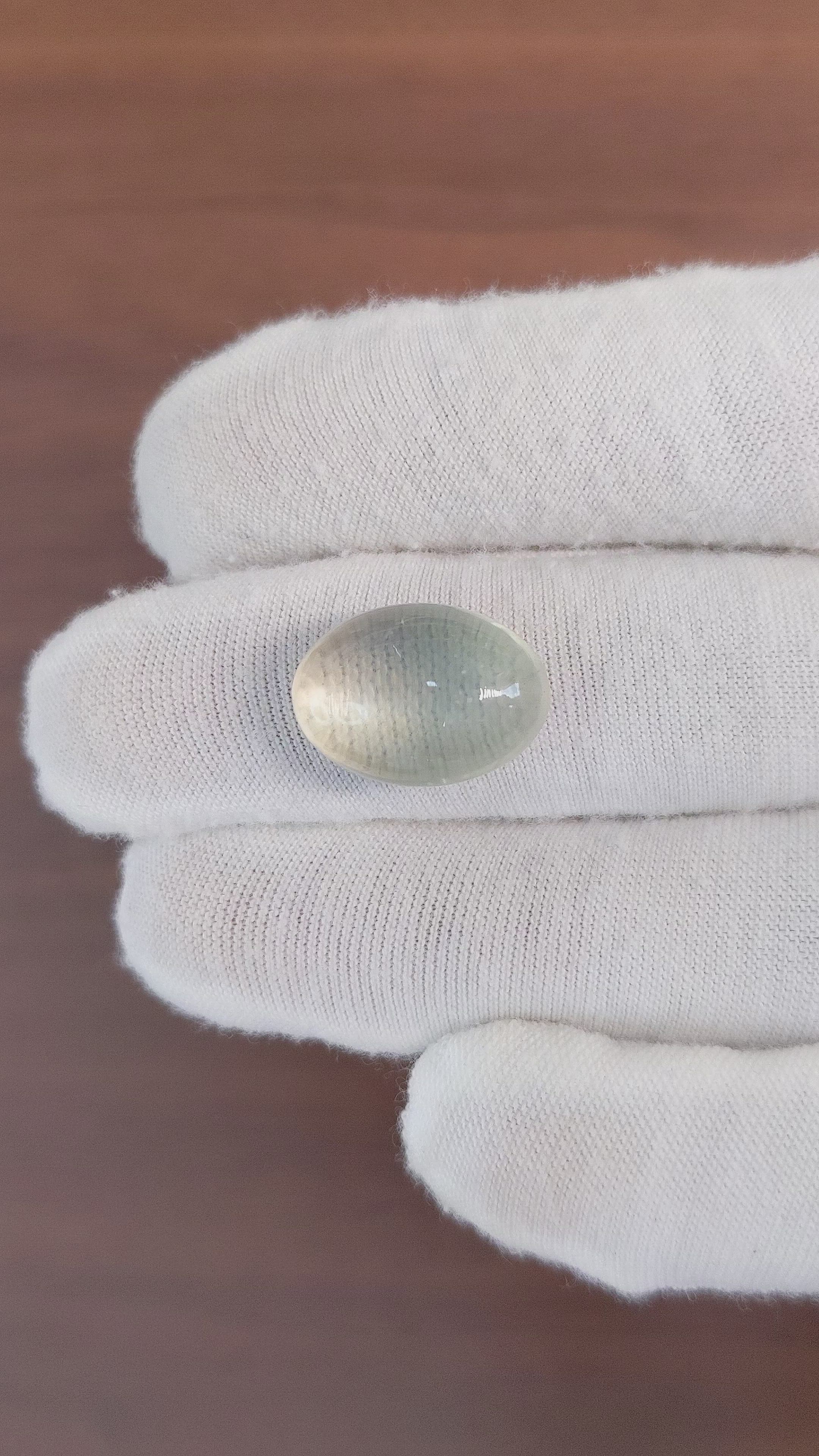 11.93 Ct. Cabochon Moonstone from Ceylon (Sri Lanka) Size Video