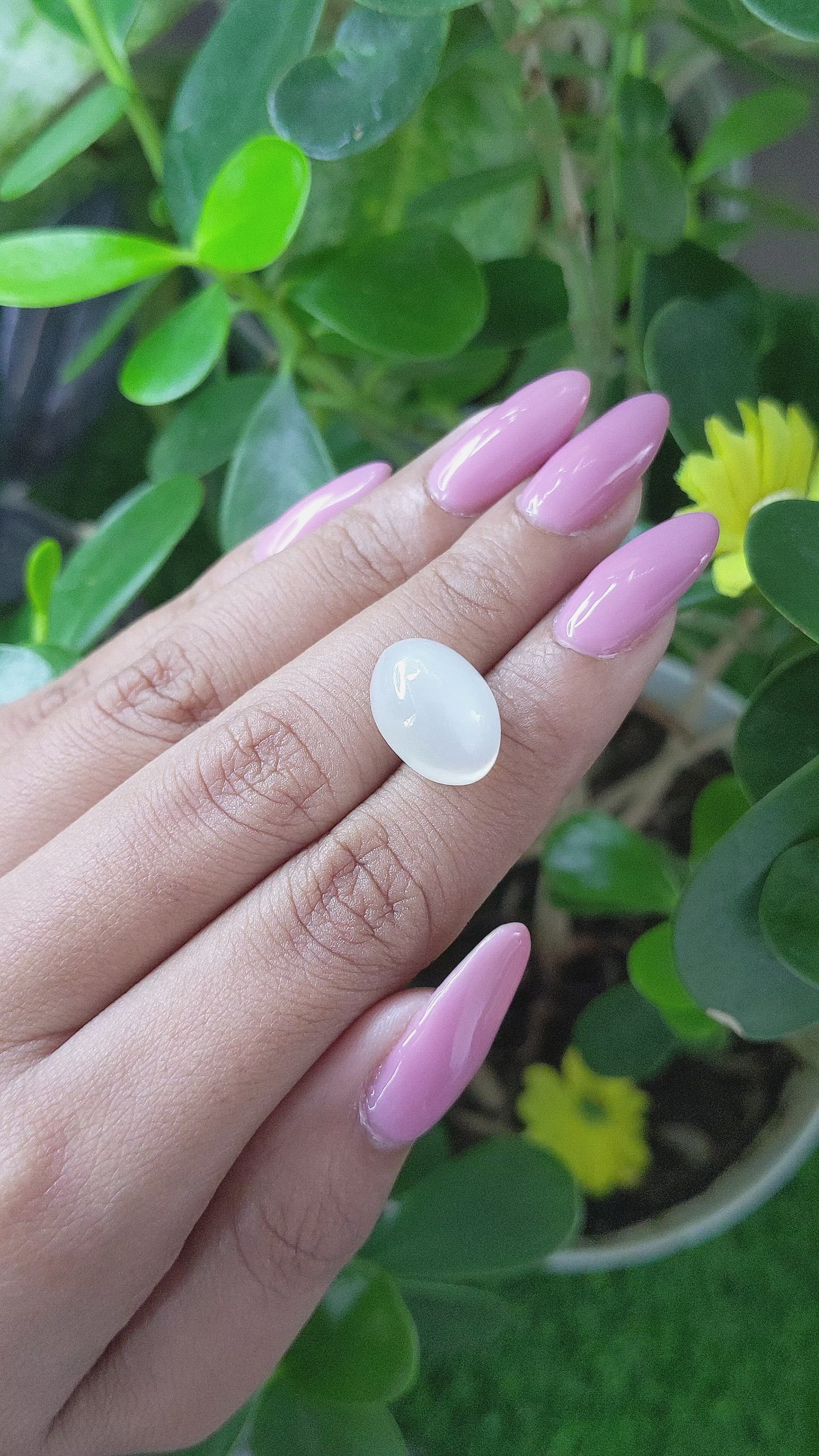 10.29 Ct. Cabochon Moonstone from Ceylon (Sri Lanka) Size Video
