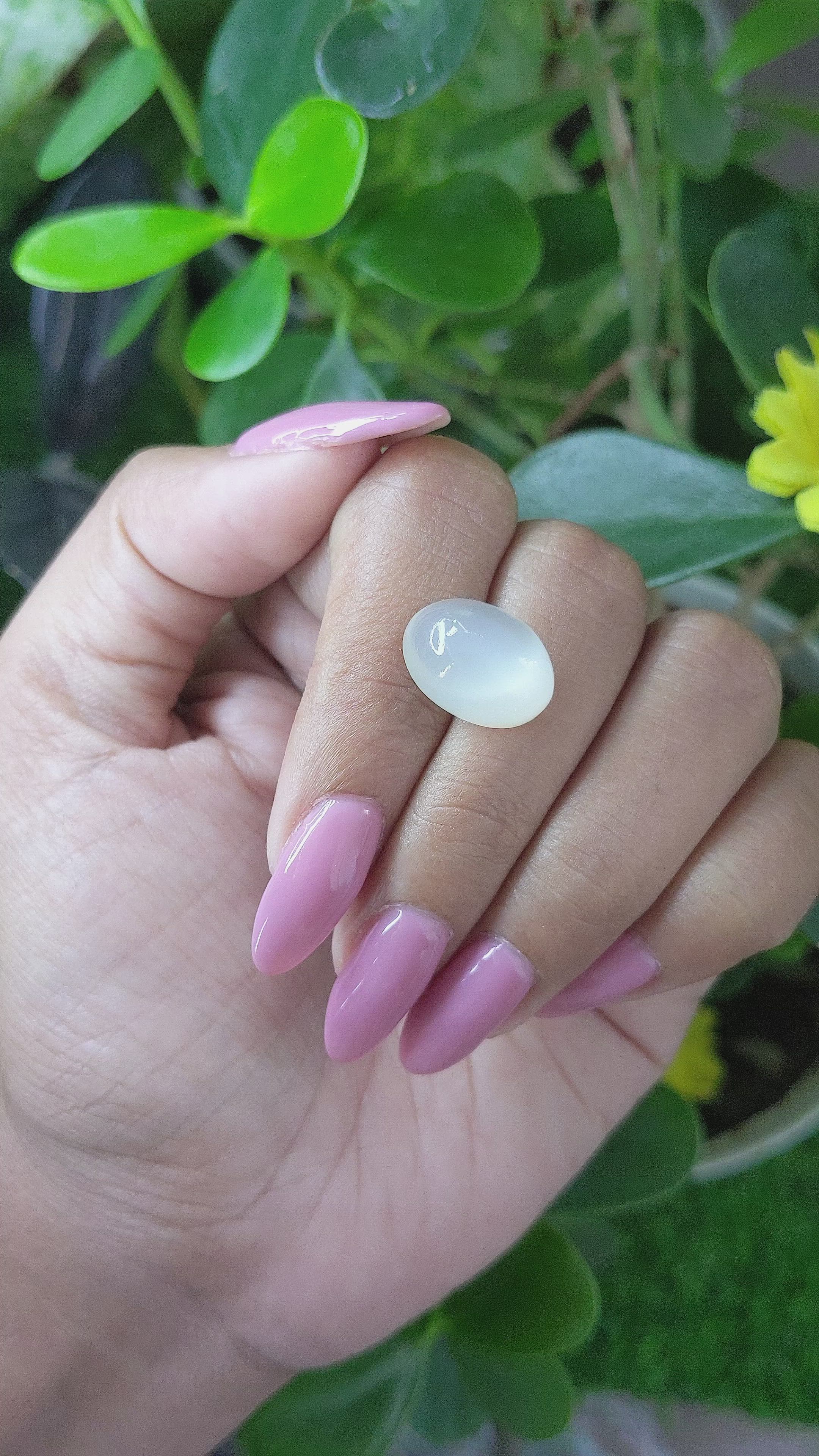 10.29 Ct. Cabochon Moonstone from Ceylon (Sri Lanka) Size Video