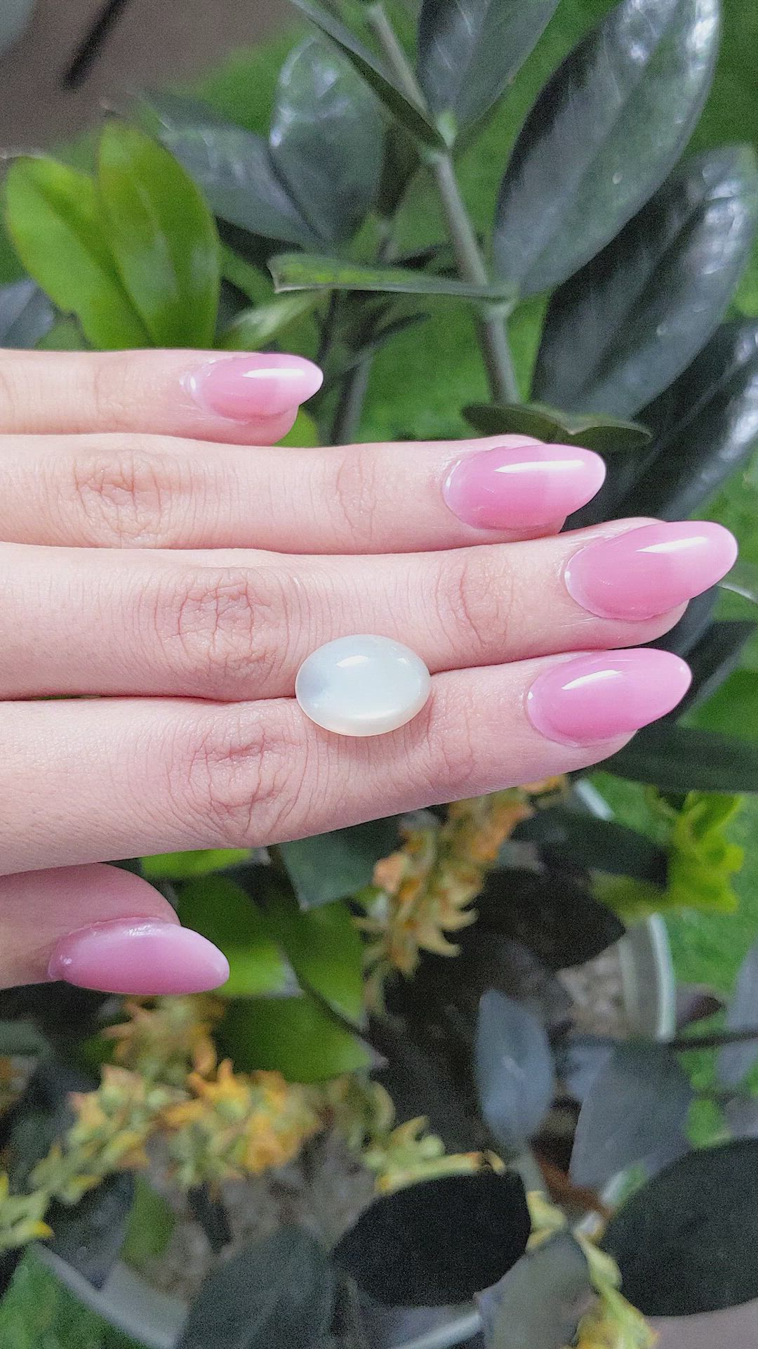 8.80 Ct. Cabochon Moonstone from Ceylon (Sri Lanka) Size Video