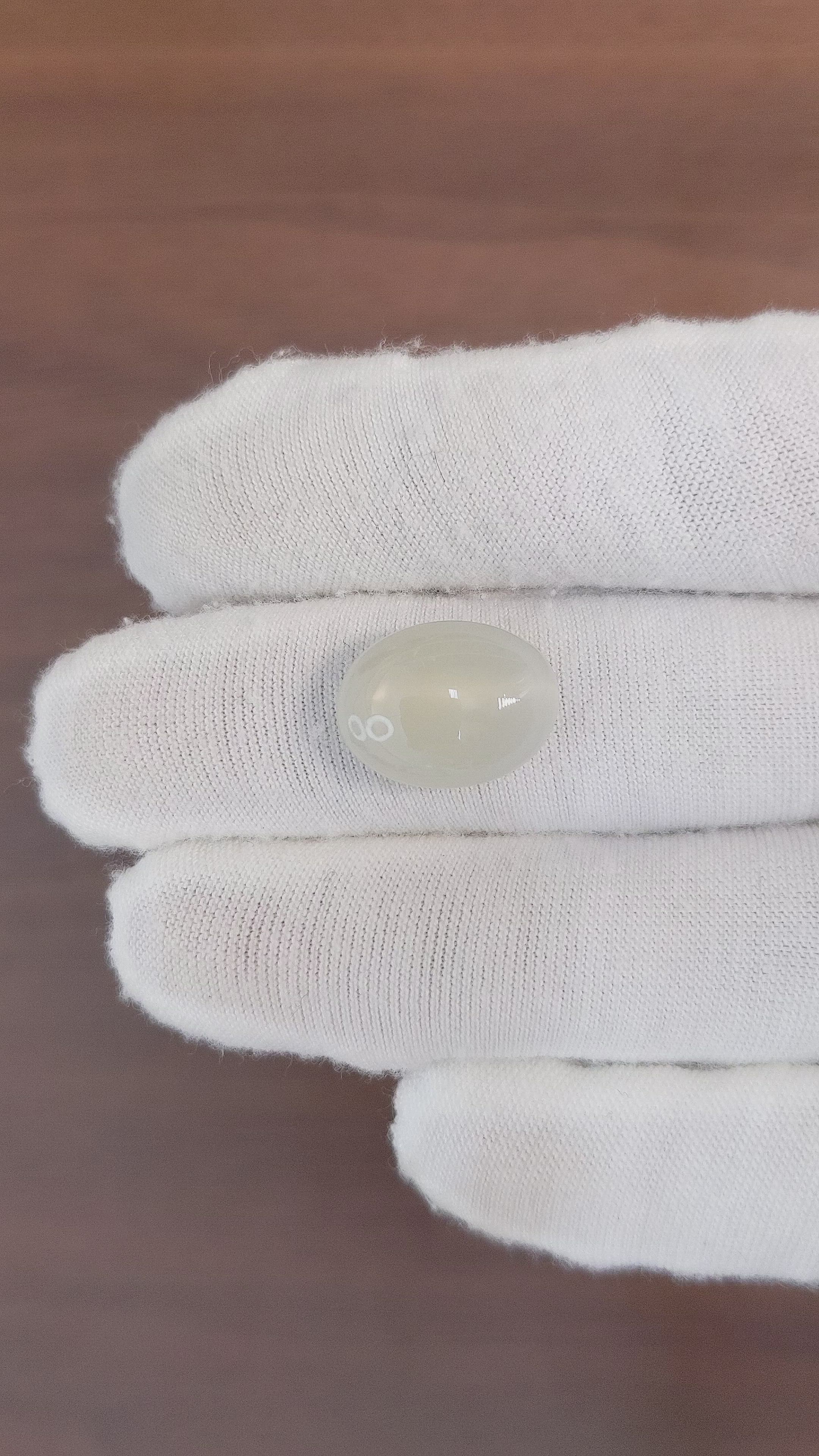 9.06 Ct. Cabochon Moonstone from Ceylon (Sri Lanka) Size Video