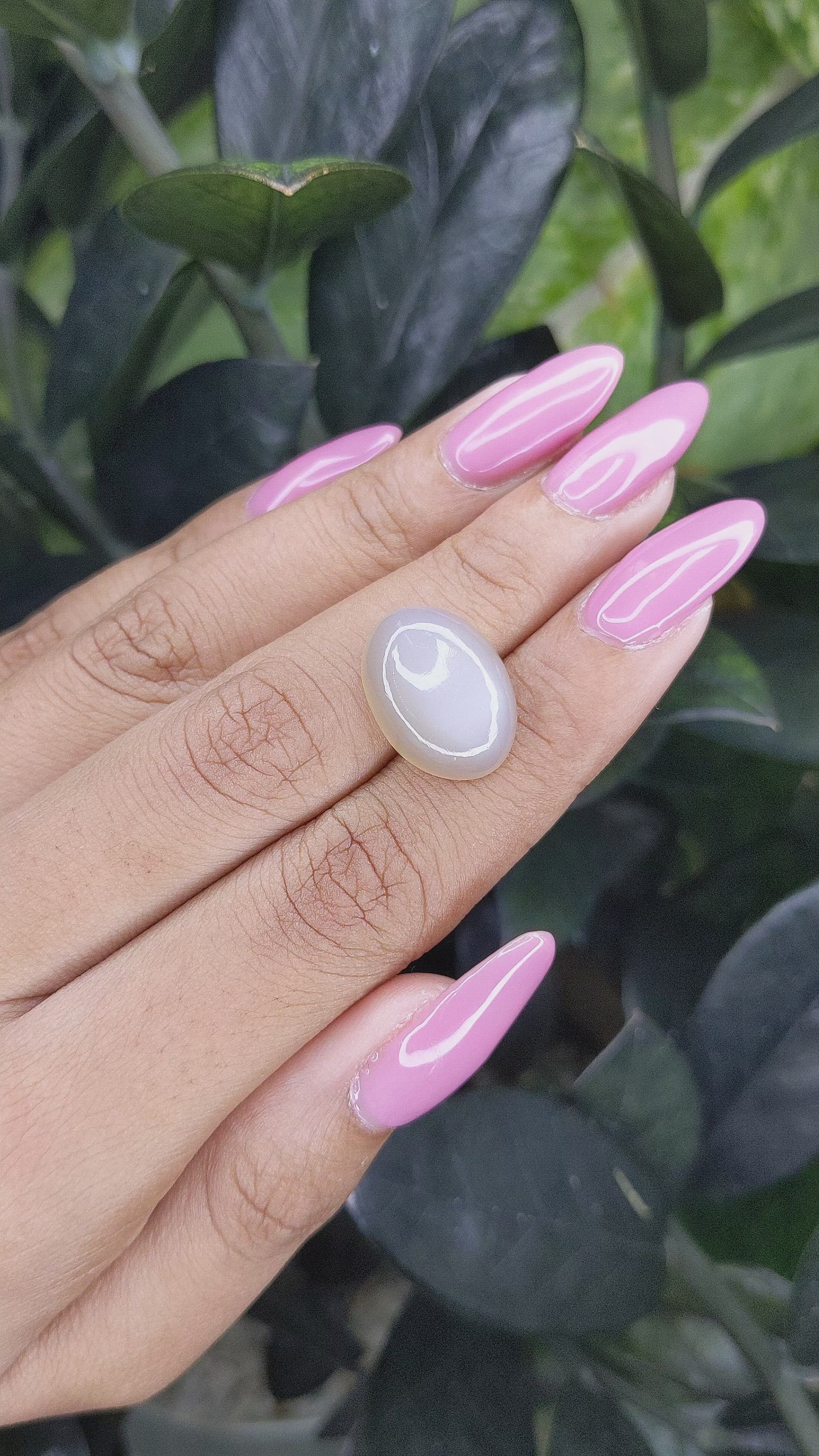 9.12 Ct. Cabochon Moonstone from Ceylon (Sri Lanka) Size Video