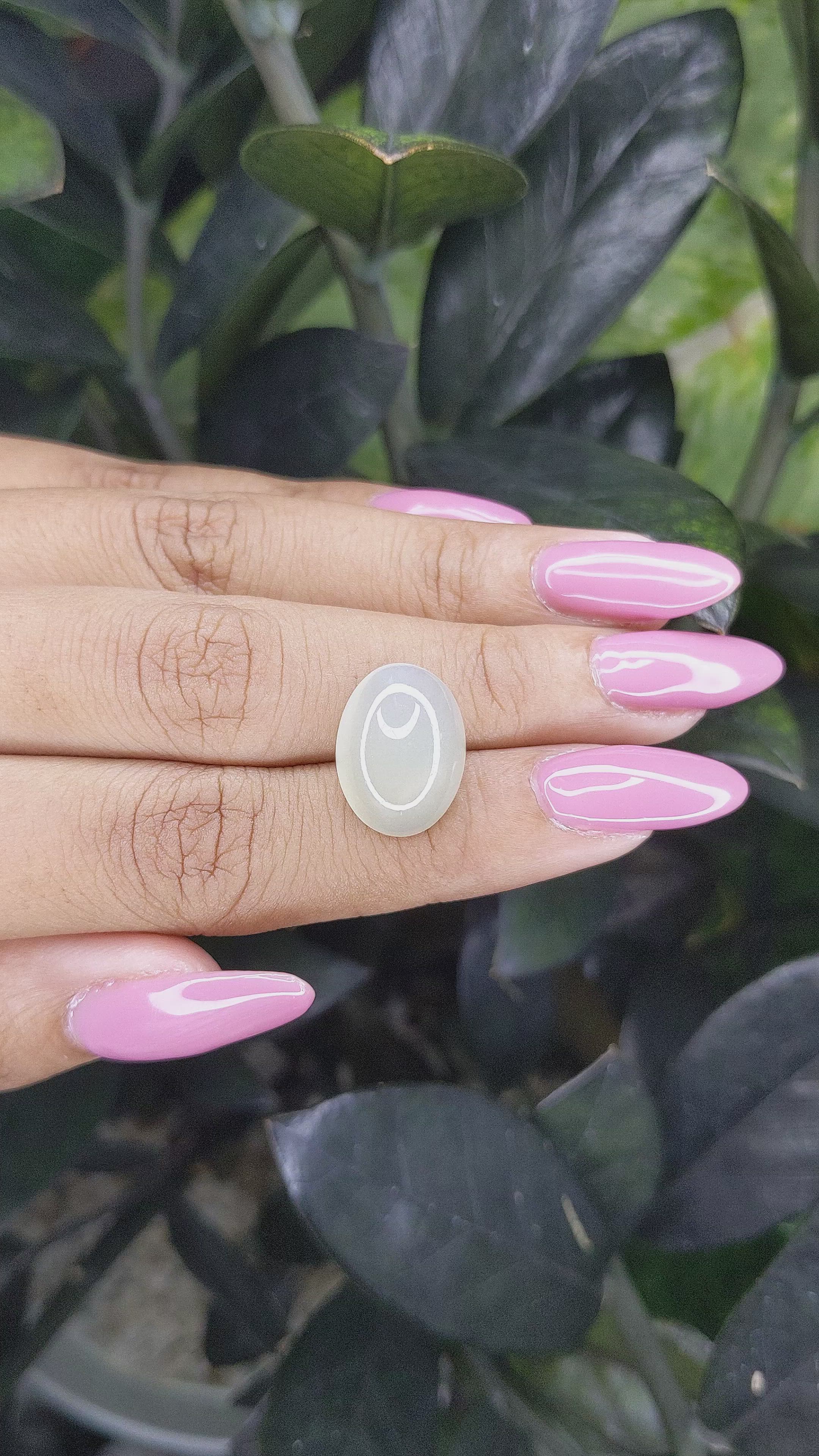 8.80 Ct. Cabochon Moonstone from Ceylon (Sri Lanka) Size Video