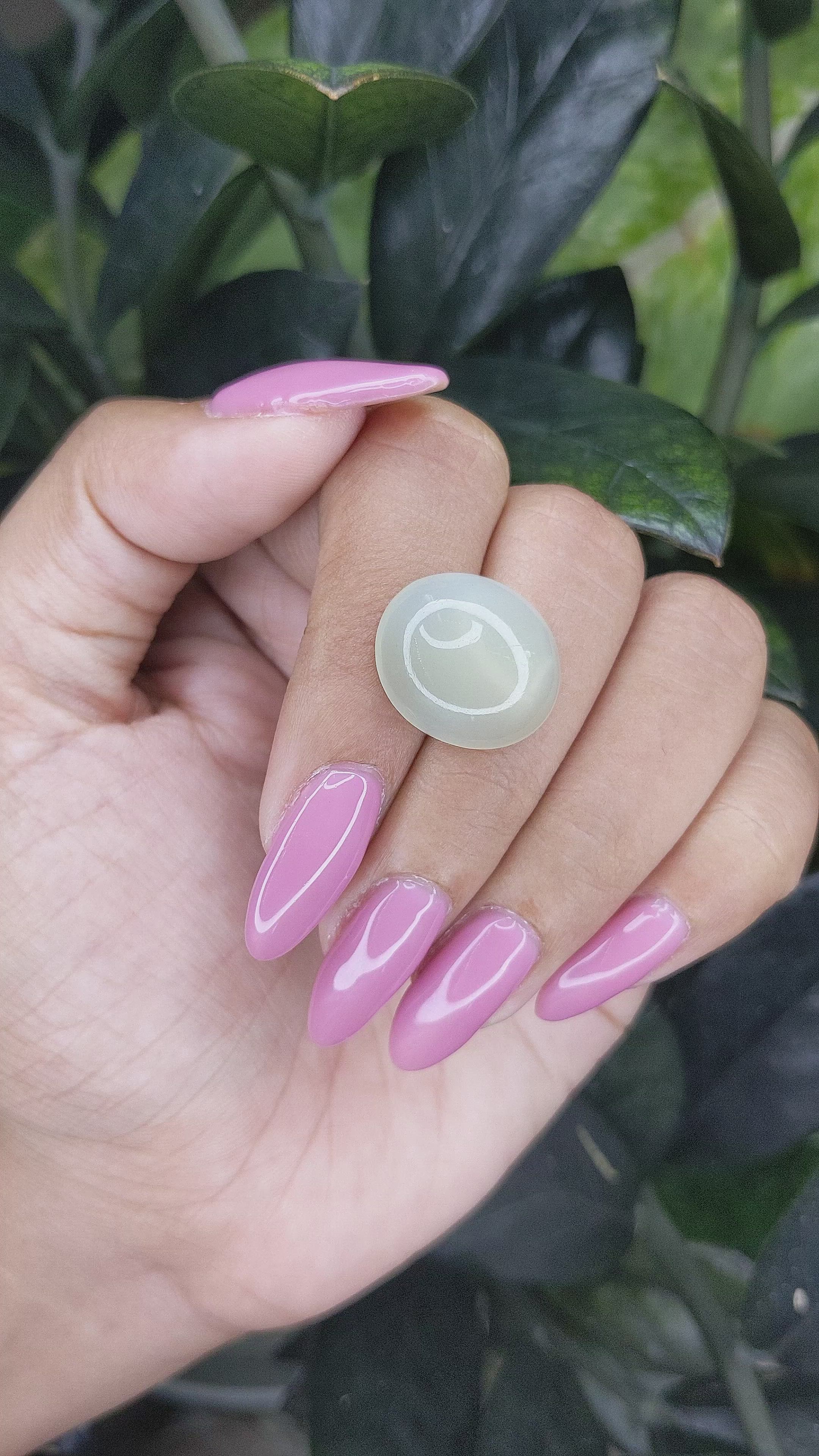 14.59 Ct. Cabochon Moonstone from Ceylon (Sri Lanka) Size Video