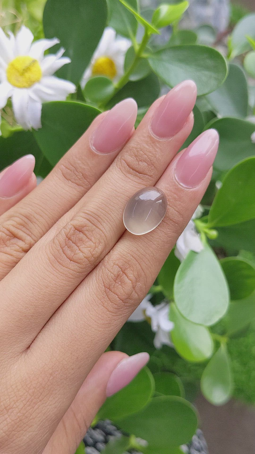 7.83 Ct. Cabochon Moonstone from Ceylon (Sri Lanka) Size Video