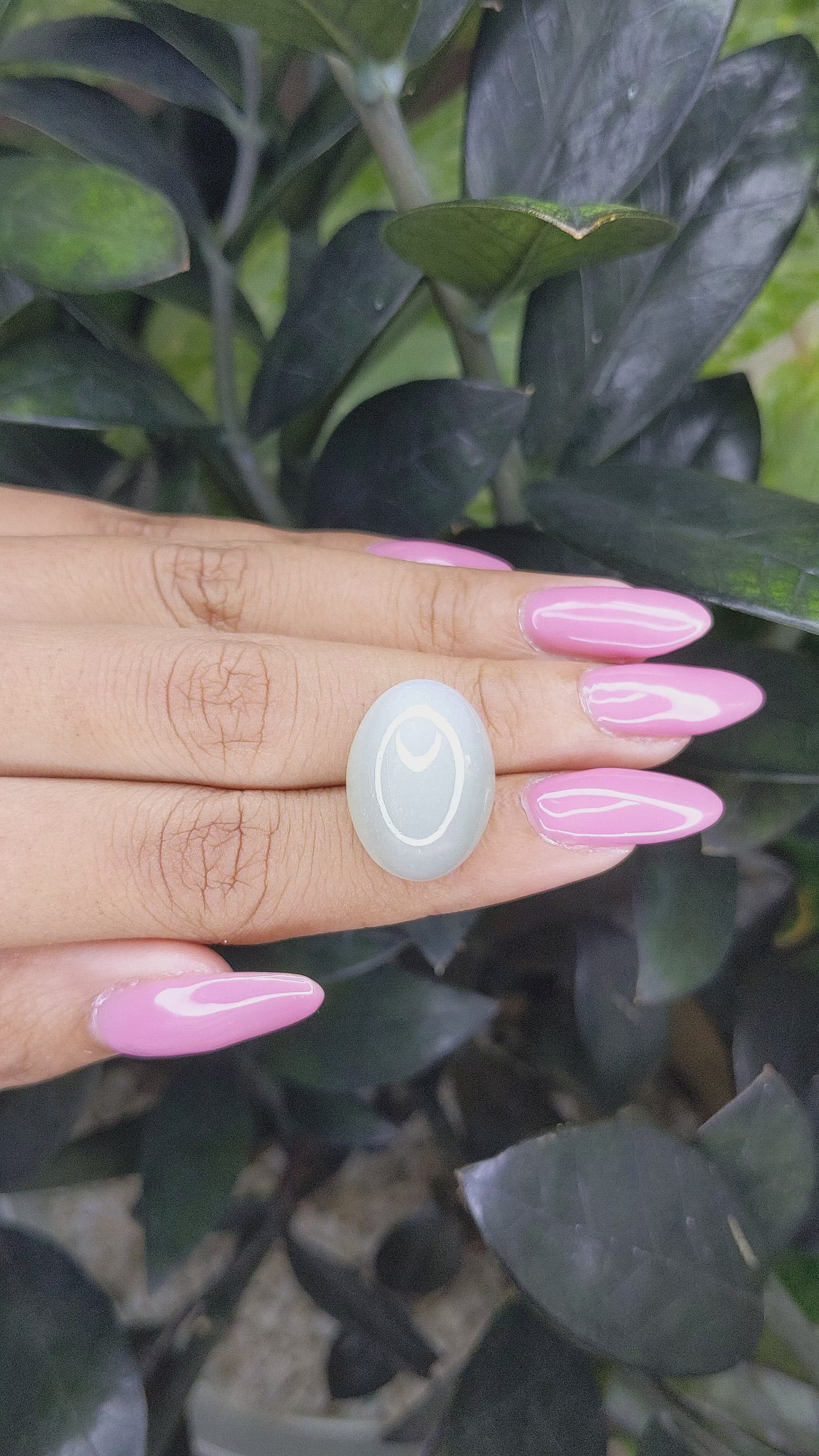 17.64 Ct. Cabochon Moonstone from Ceylon (Sri Lanka) Size Video