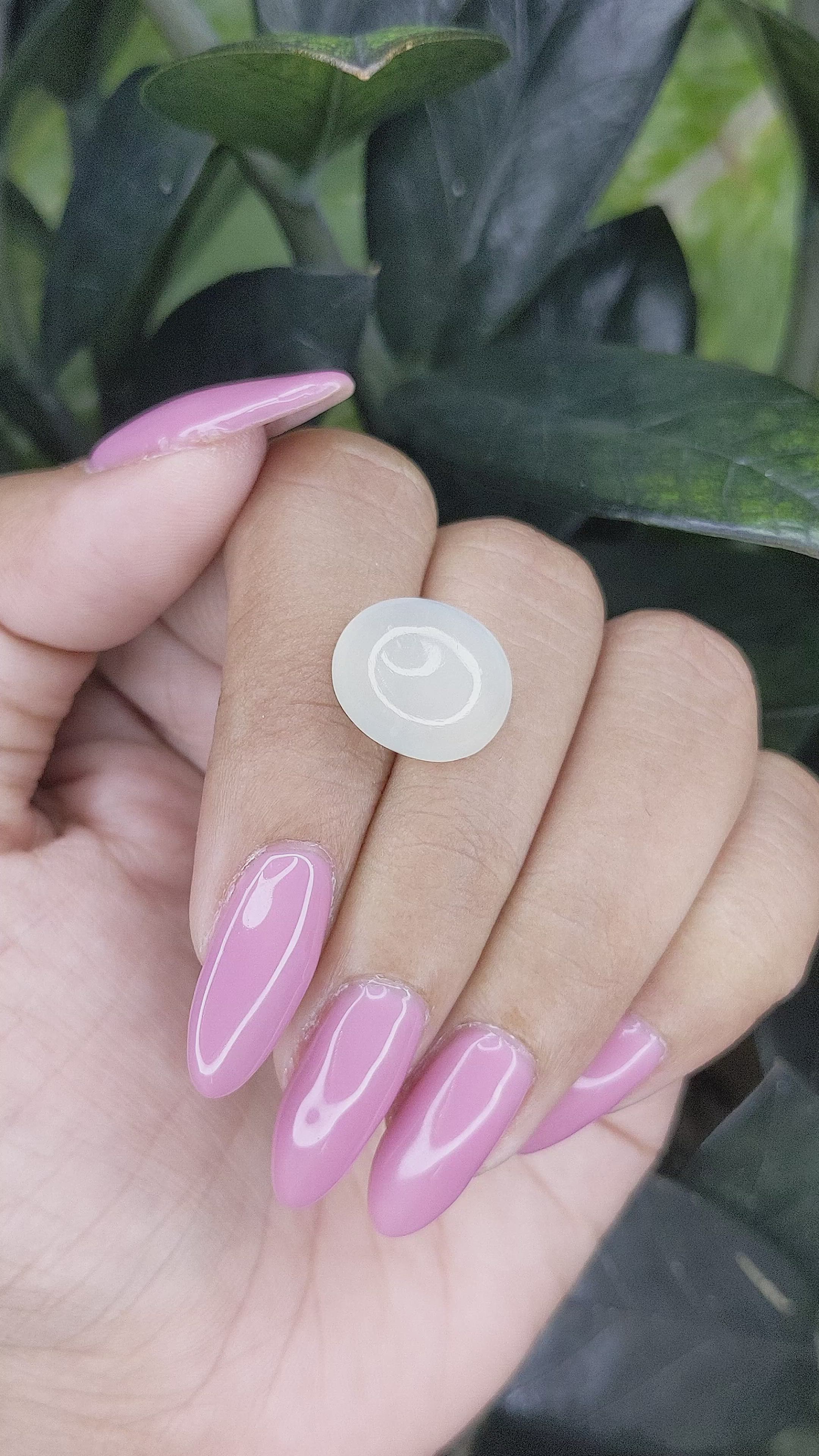 9.99 Ct. Cabochon Moonstone from Ceylon (Sri Lanka) Size Video
