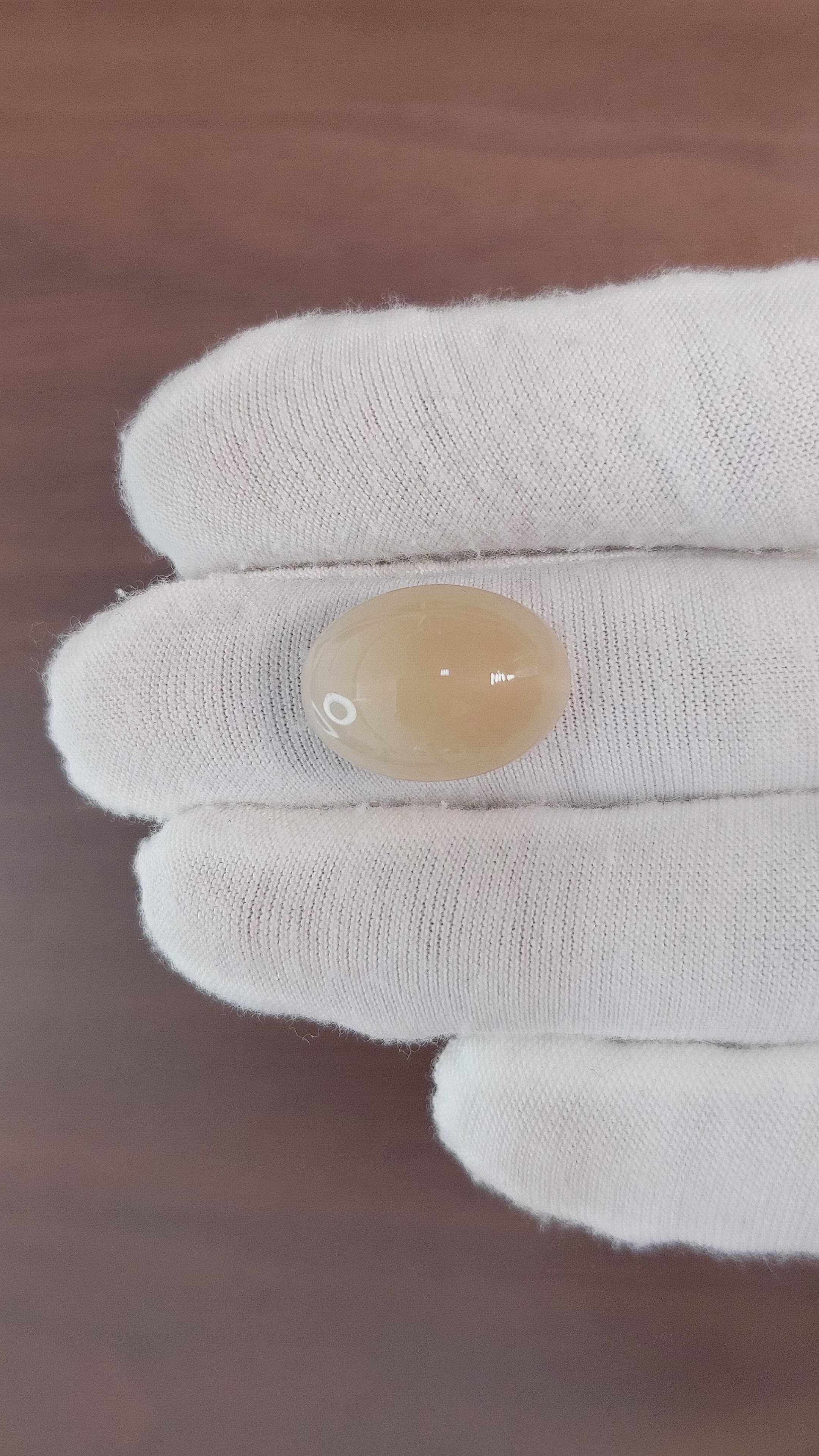 16.43 Ct. Cabochon Moonstone from Ceylon (Sri Lanka) Size Video