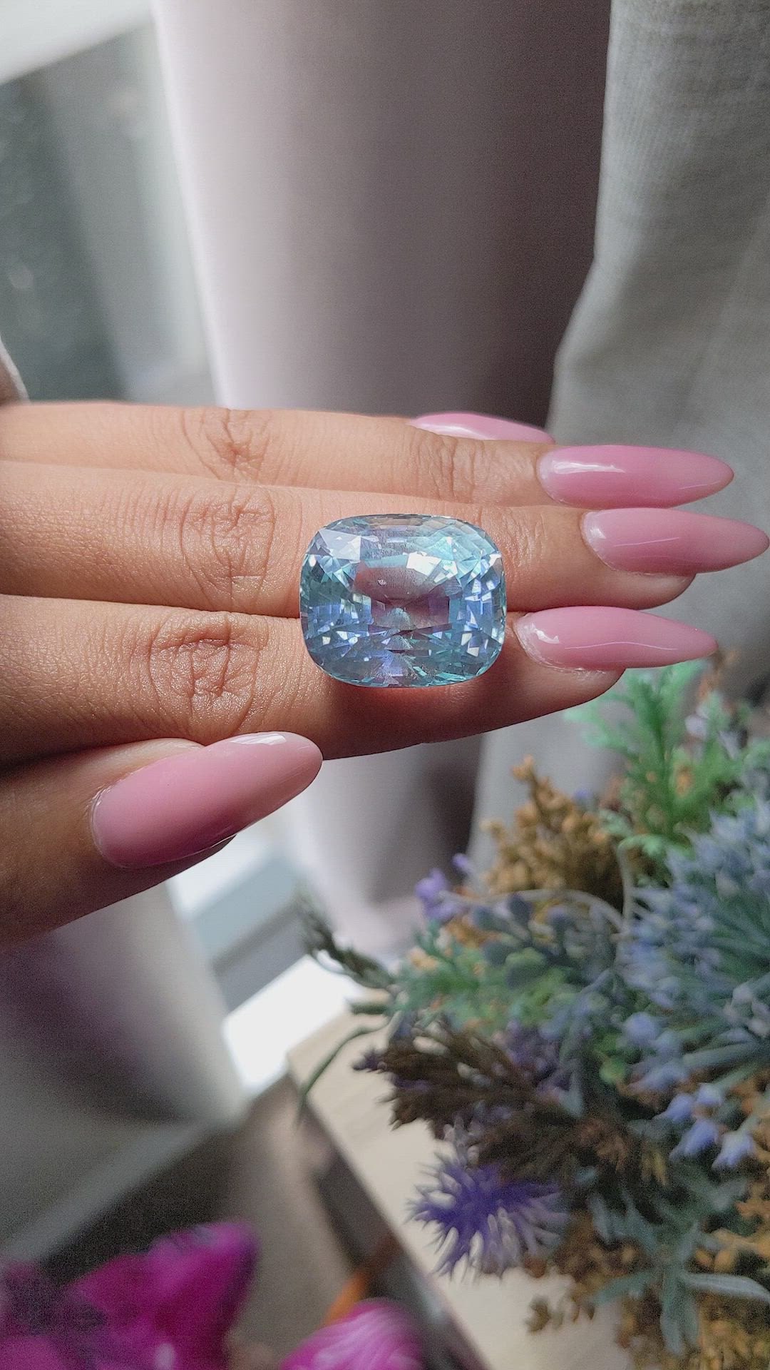 45.26 Ct. Aquamarine from Tanzania Size Video