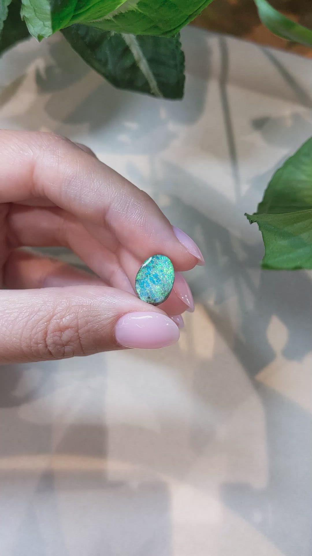 3.61 Ct. Boulder Opal from Australia Size Video