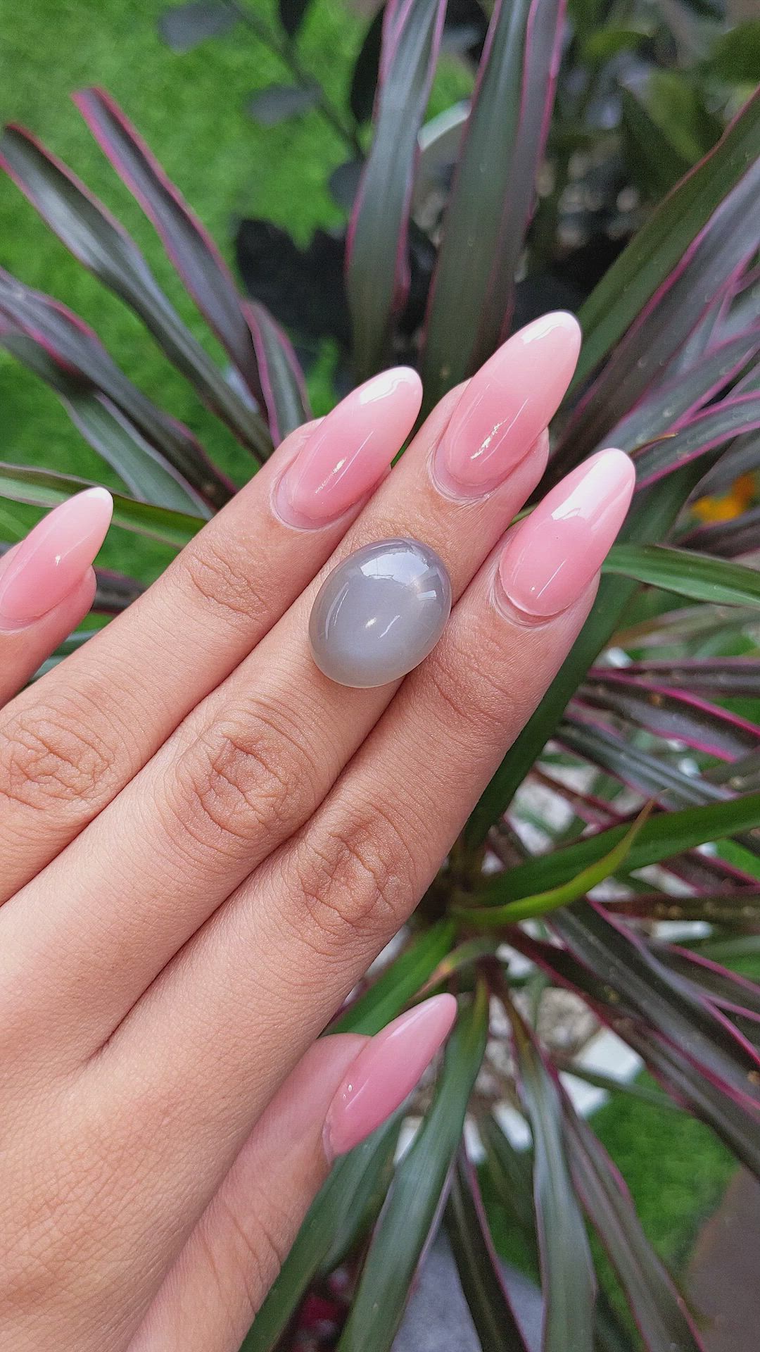 15.32 Ct. Cabochon Moonstone from Ceylon (Sri Lanka) Size Video
