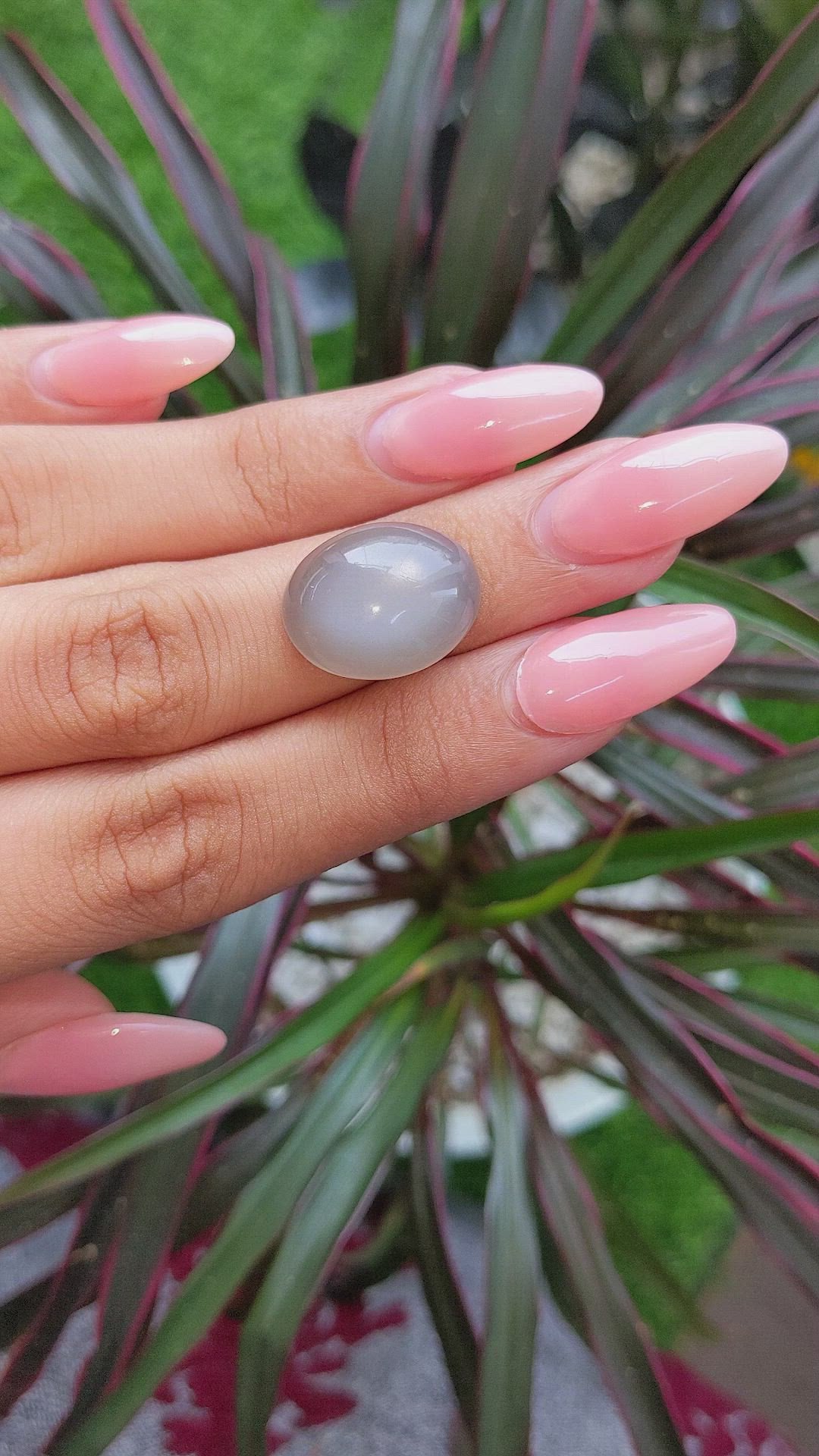 15.32 Ct. Cabochon Moonstone from Ceylon (Sri Lanka) Size Video