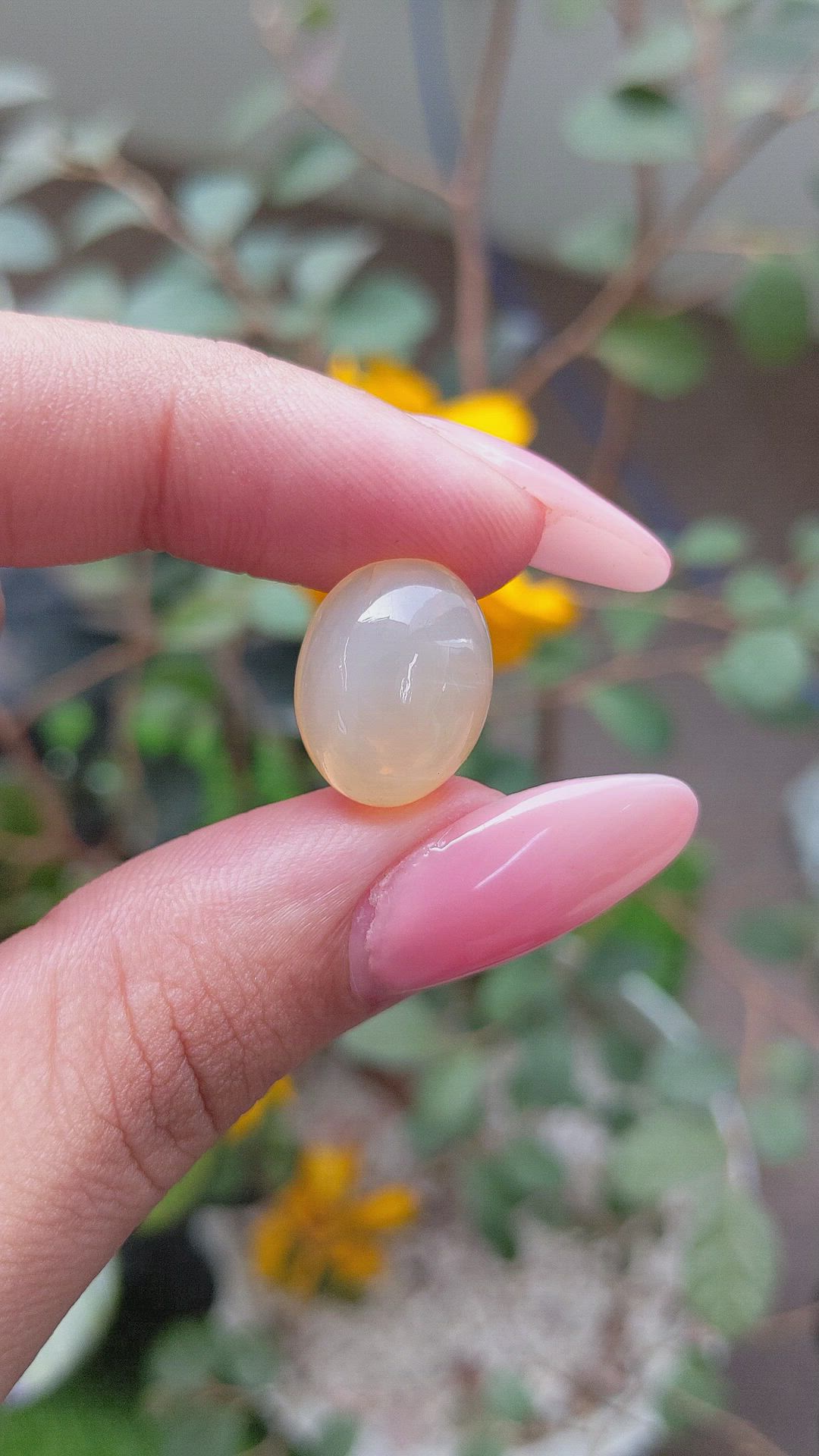 10.55 Ct. Cabochon Moonstone from Ceylon (Sri Lanka) Size Video