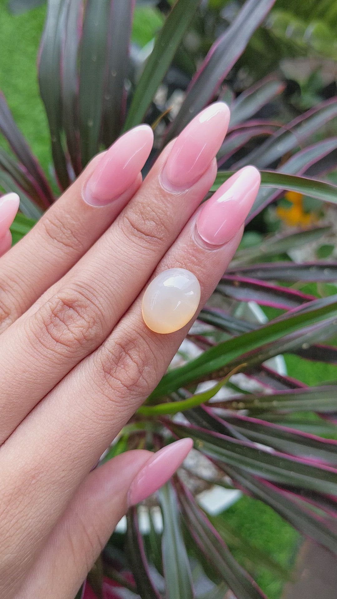 10.55 Ct. Cabochon Moonstone from Ceylon (Sri Lanka) Size Video