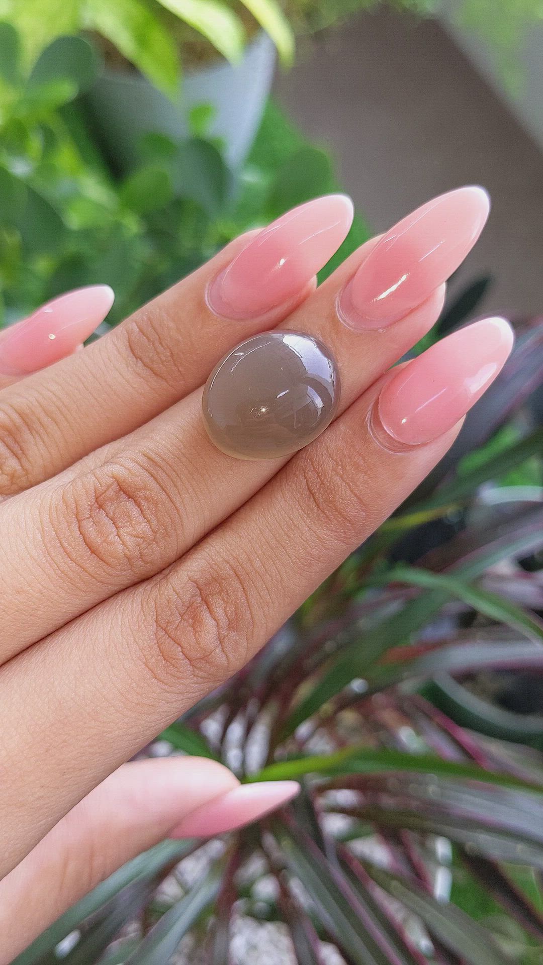 19.21 Ct. Cabochon Moonstone from Ceylon (Sri Lanka) Size Video