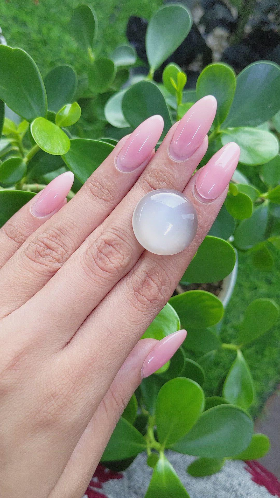 26.64 Ct. Cabochon Moonstone from Ceylon (Sri Lanka) Size Video