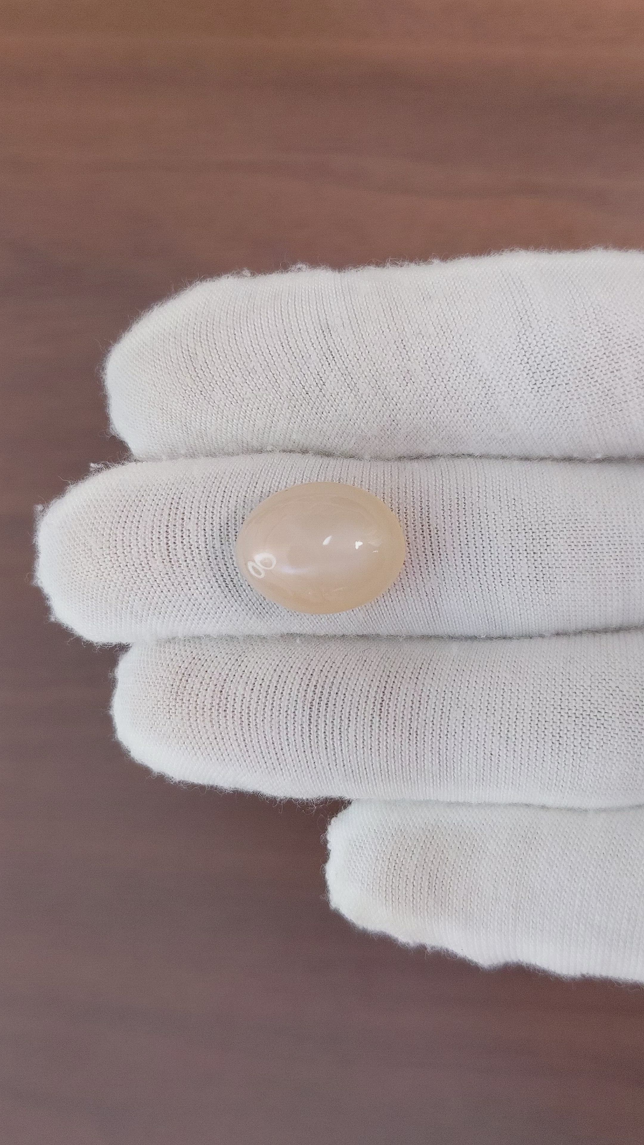 12.37 Ct. Cabochon Moonstone from Ceylon (Sri Lanka) Size Video