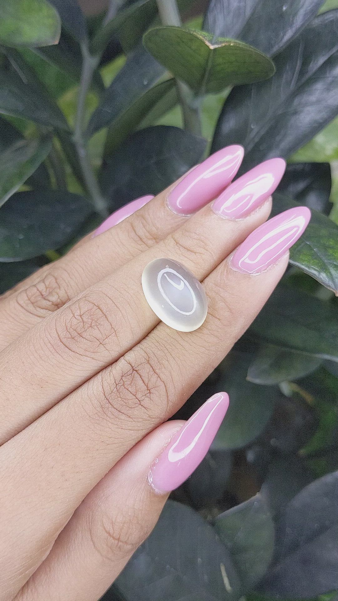 12.00 Ct. Cabochon Moonstone from Ceylon (Sri Lanka) Size Video