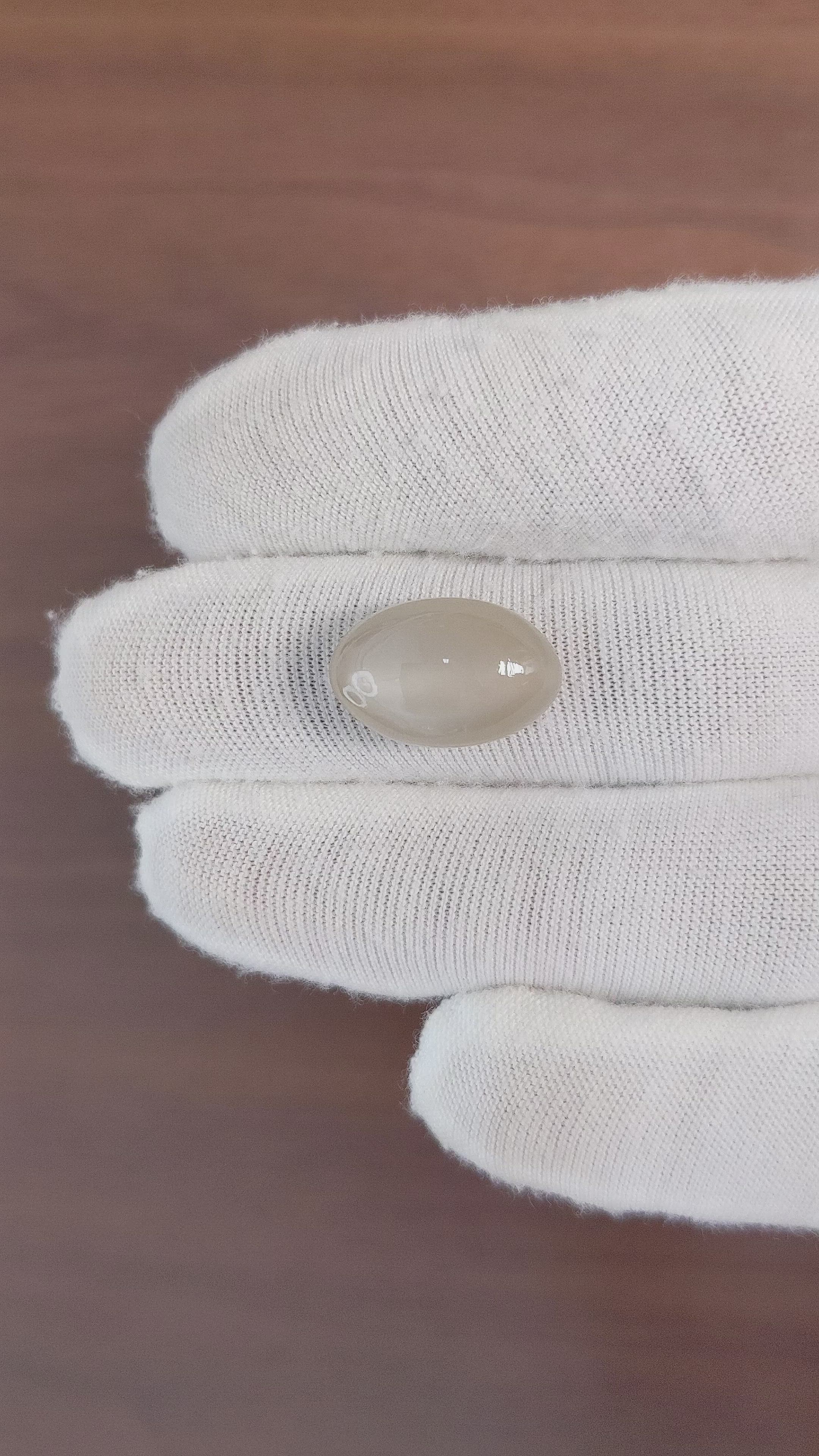 11.60 Ct. Cabochon Moonstone from Ceylon (Sri Lanka) Size Video
