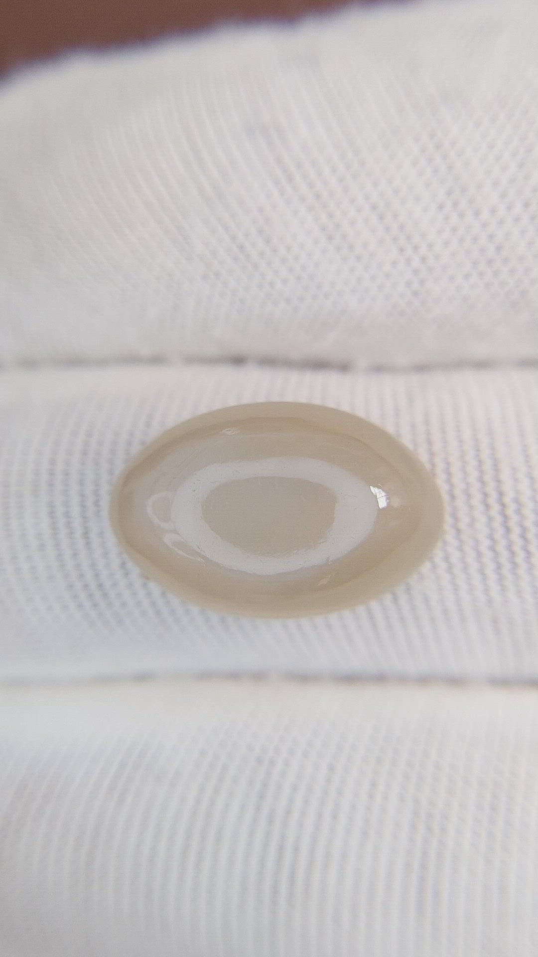 11.60 Ct. Cabochon Moonstone from Ceylon (Sri Lanka) Size Video