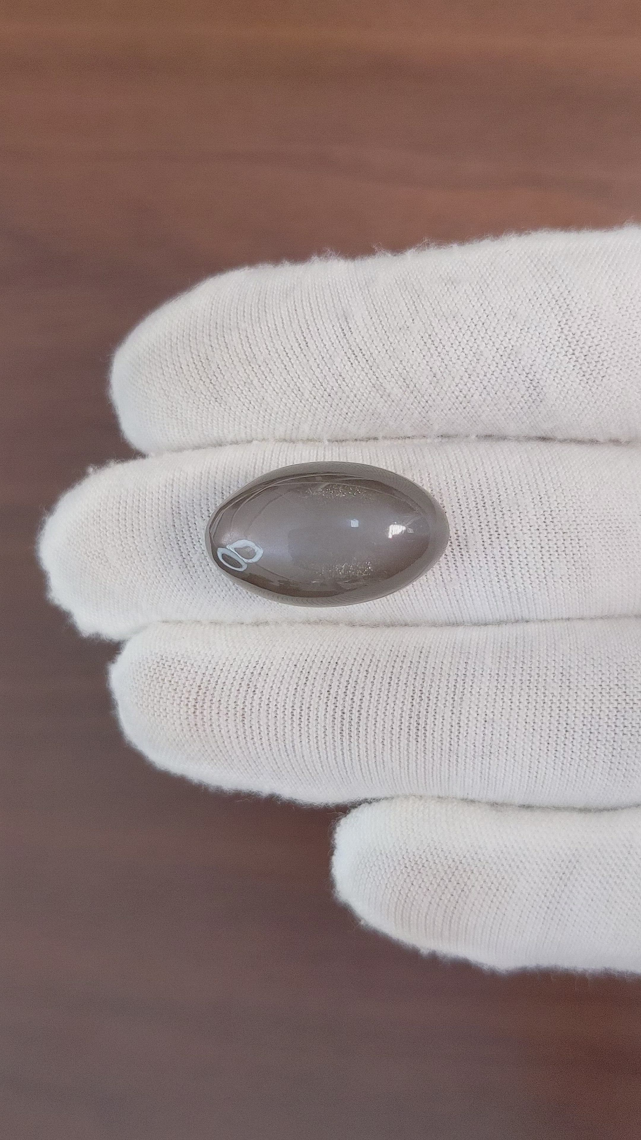 25.38 Ct. Cabochon Moonstone from Ceylon (Sri Lanka) Size Video