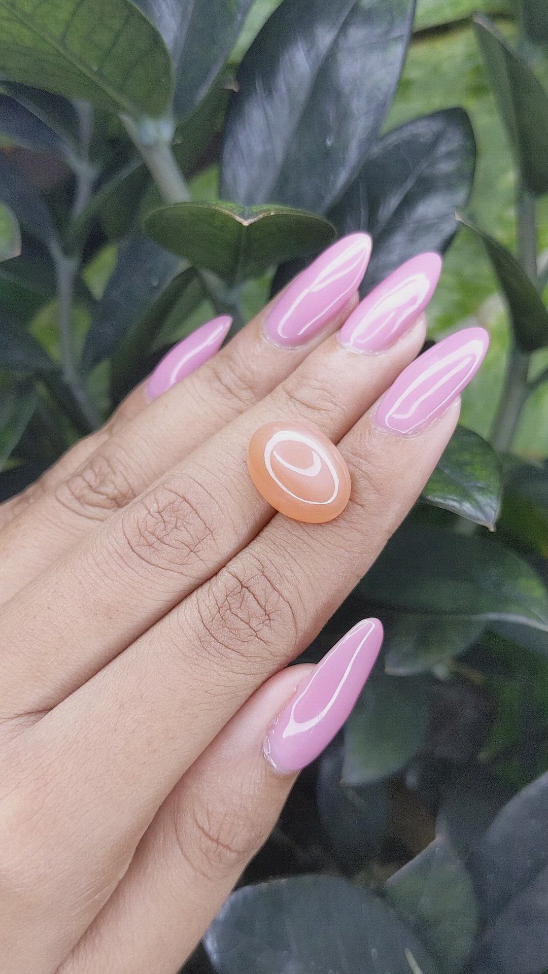 9.96 Ct. Cabochon Moonstone from Ceylon (Sri Lanka) Size Video