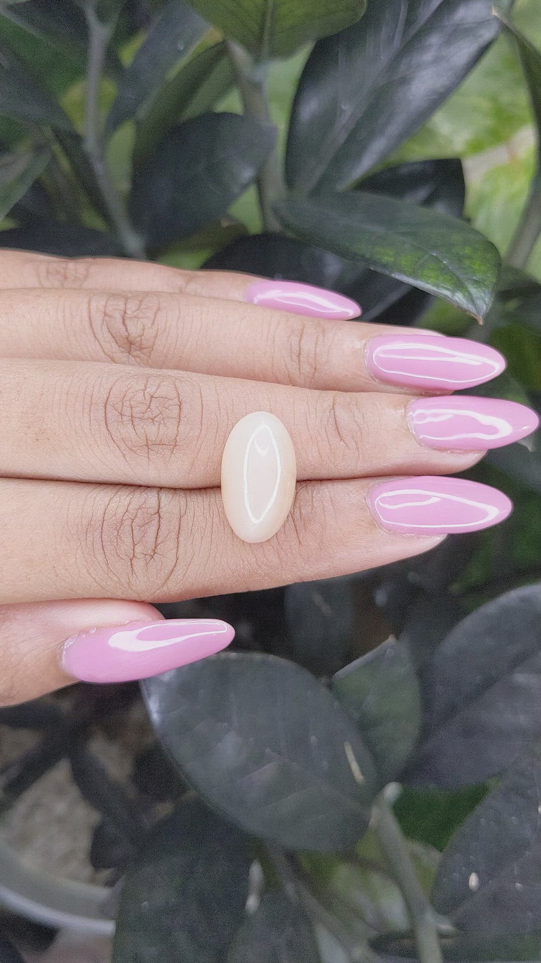 9.57 Ct. Cabochon Moonstone from Ceylon (Sri Lanka) Size Video