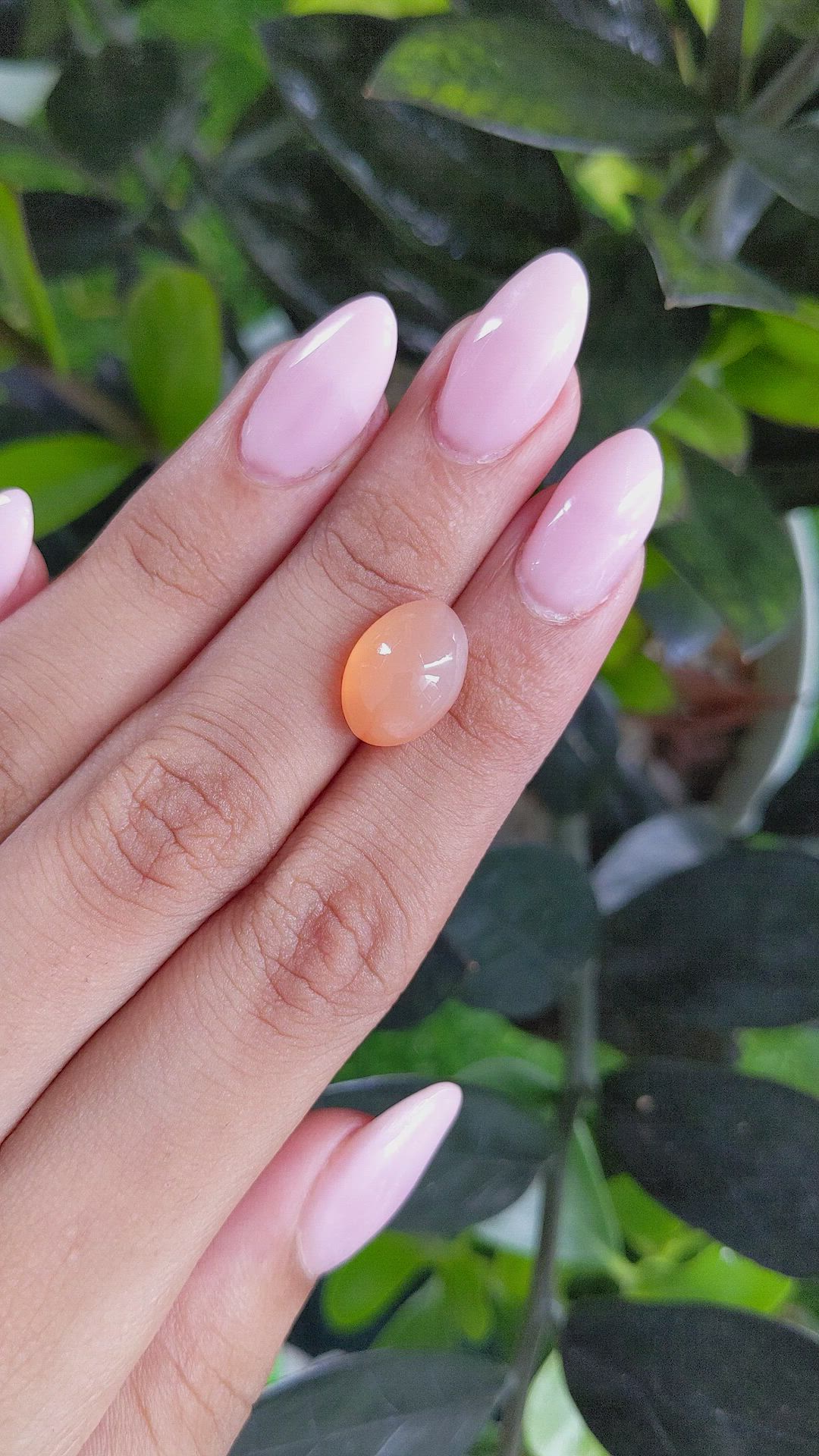 7.09 Ct. Cabochon Moonstone from Ceylon (Sri Lanka) Size Video