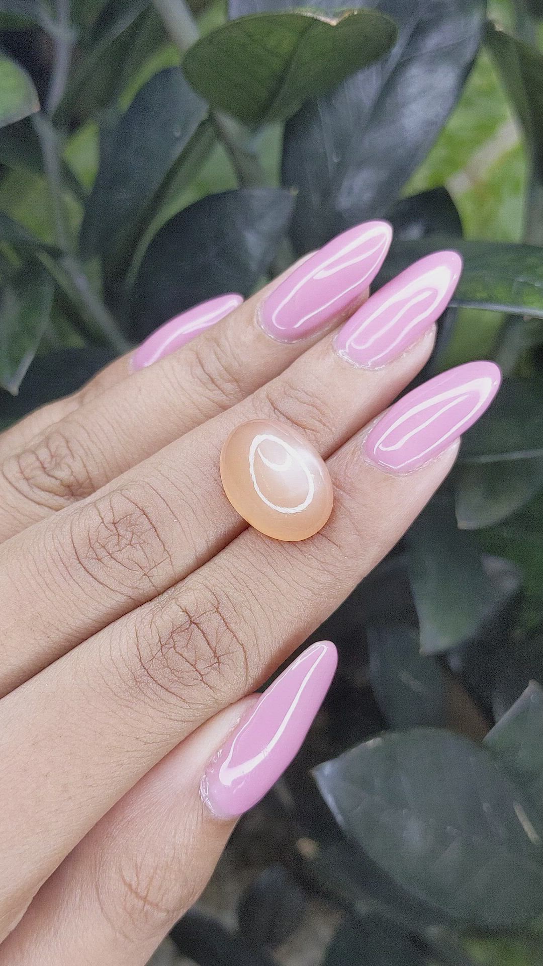 10.21 Ct. Cabochon Moonstone from Ceylon (Sri Lanka) Size Video