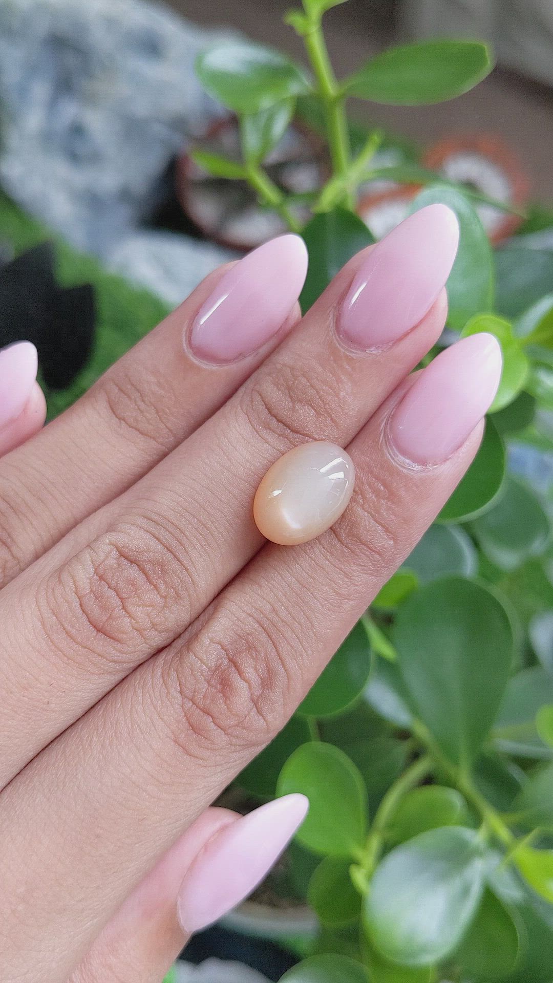 7.92 Ct. Cabochon Moonstone from Ceylon (Sri Lanka) Size Video