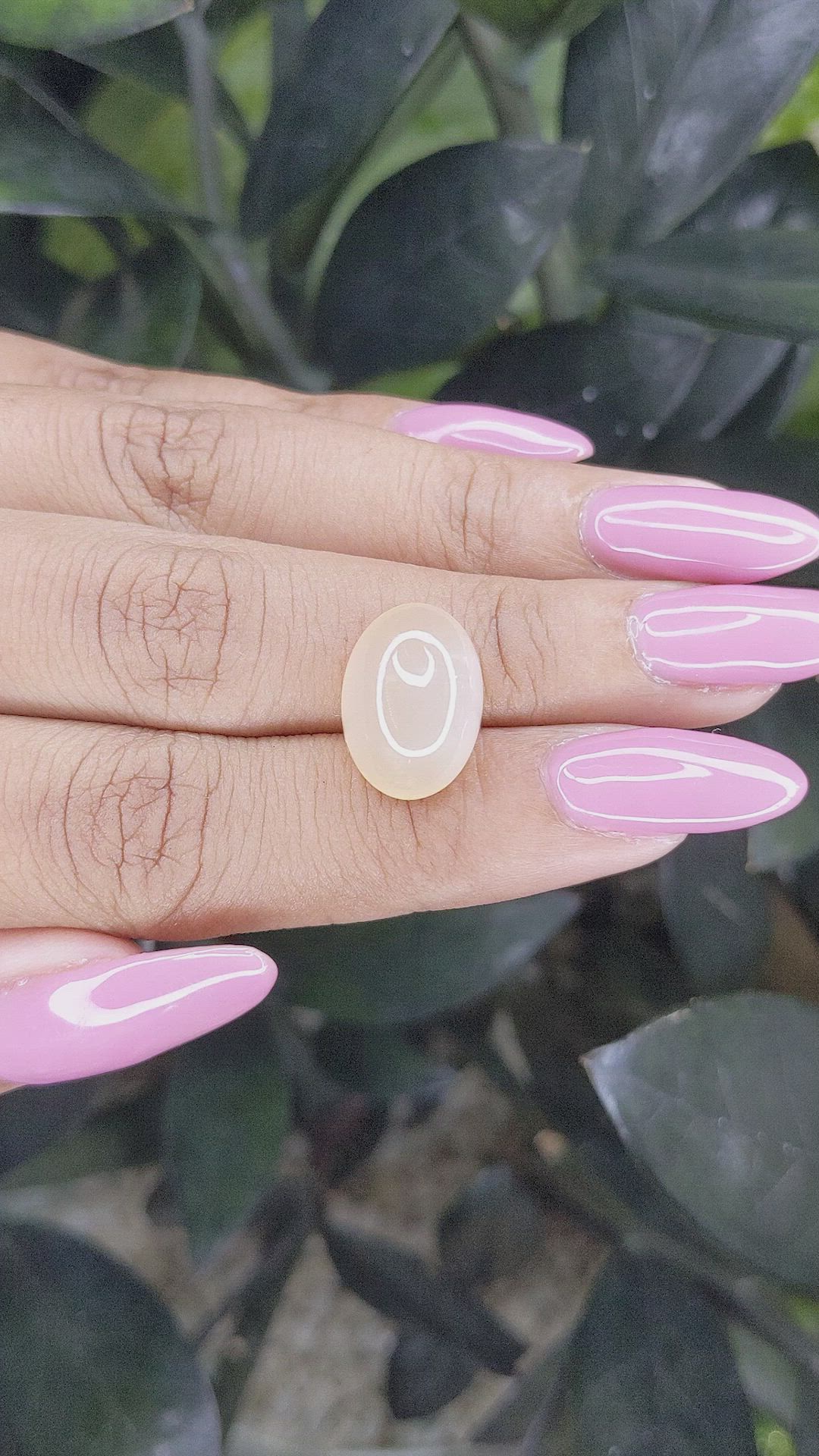 9.19 Ct. Cabochon Moonstone from Ceylon (Sri Lanka) Size Video