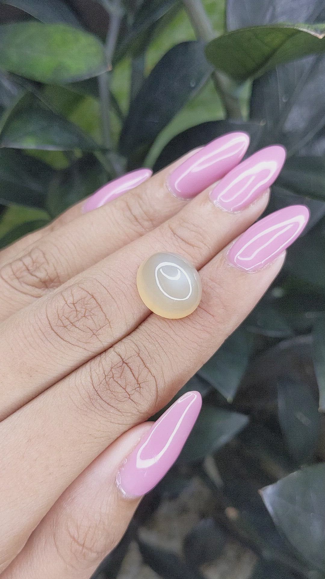 10.92 Ct. Cabochon Moonstone from Ceylon (Sri Lanka) Size Video