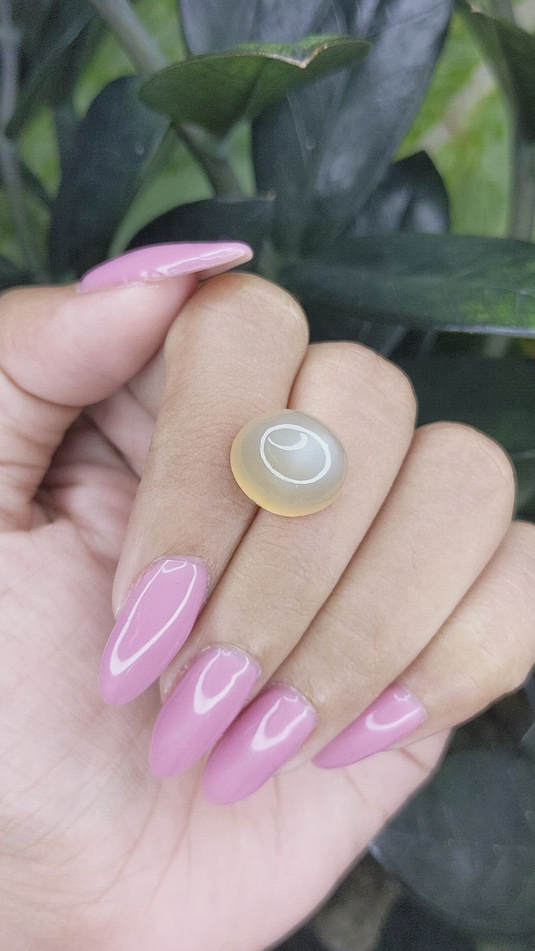 10.92 Ct. Cabochon Moonstone from Ceylon (Sri Lanka) Size Video