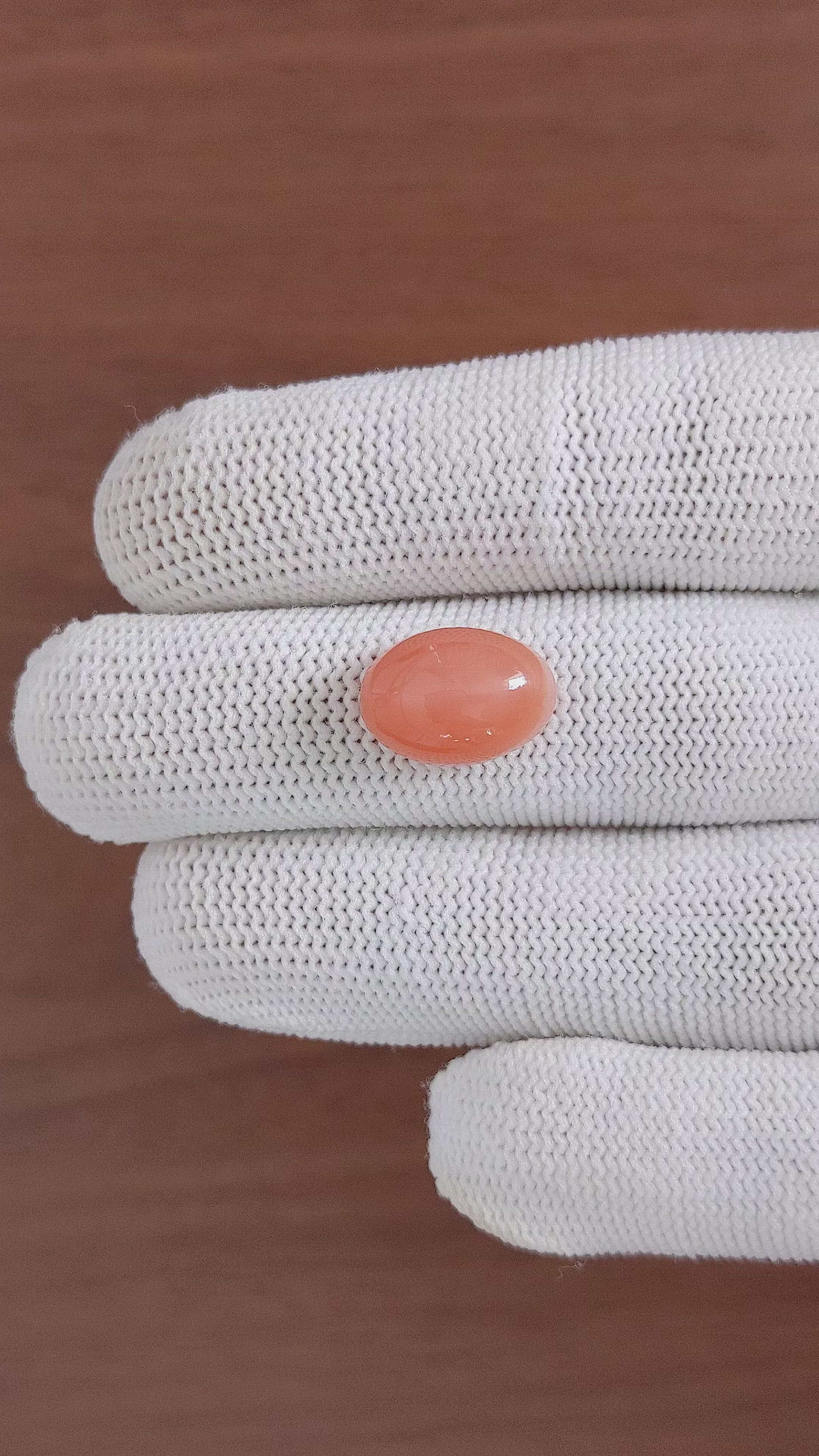 6.49 Ct. Cabochon Moonstone from Ceylon (Sri Lanka) Size Video