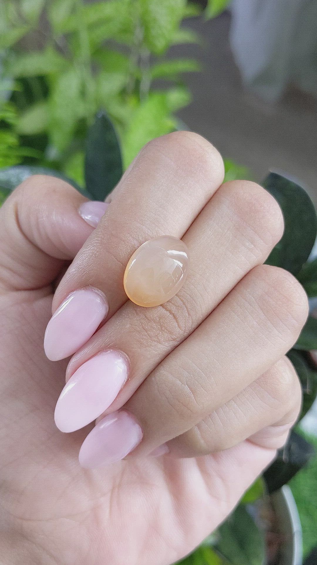 6.61 Ct. Cabochon Moonstone from Ceylon (Sri Lanka) Size Video